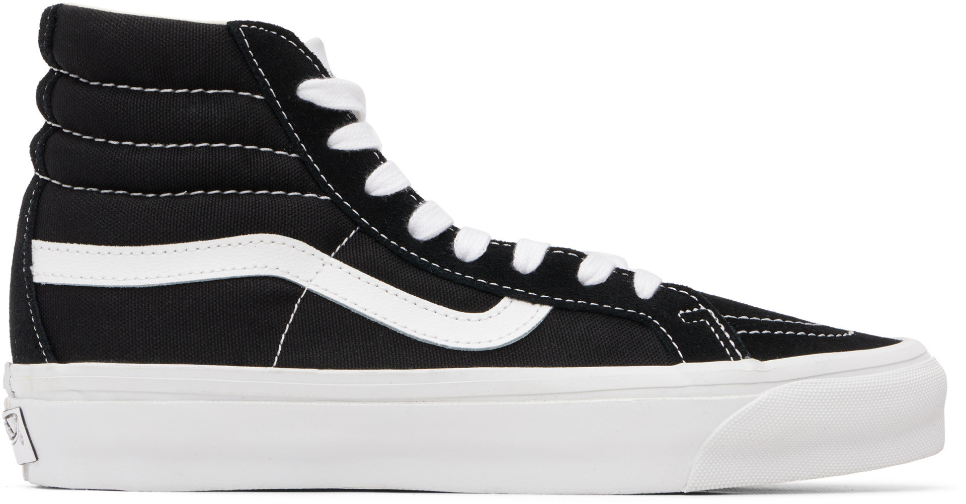 Vans: Black & White LX Sk8-Hi Reissue 38 Sneakers | SSENSE