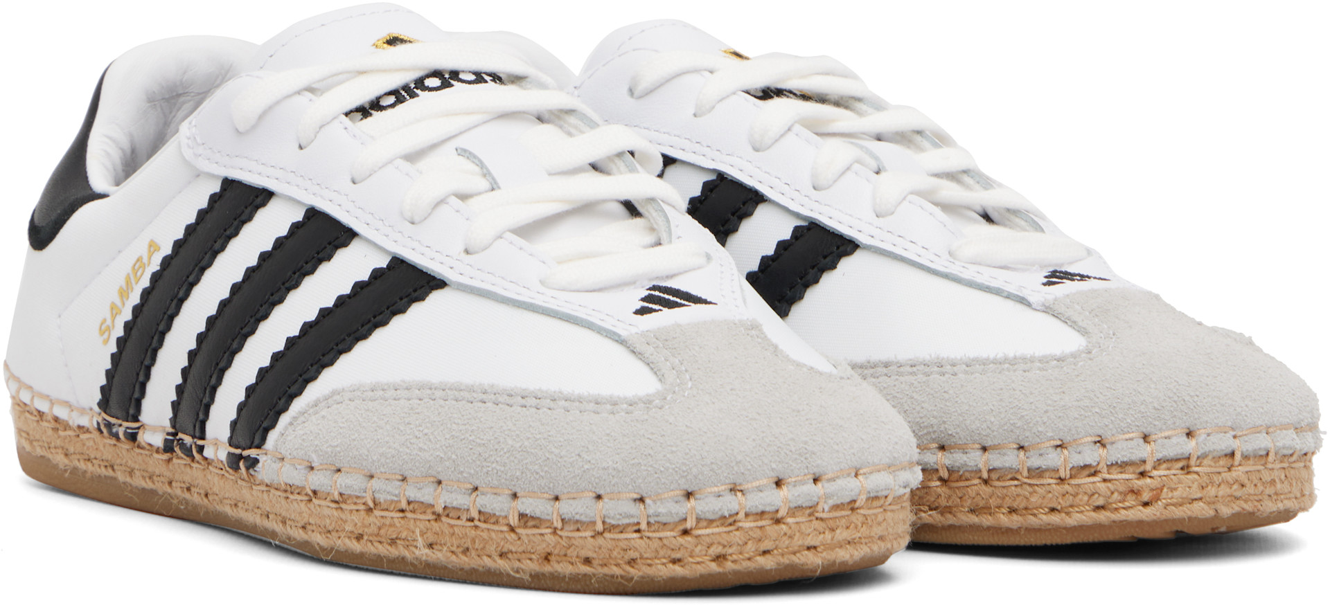 adidas Originals: White Edison Chen Edition CLOT Samba Sneakers | SSENSE