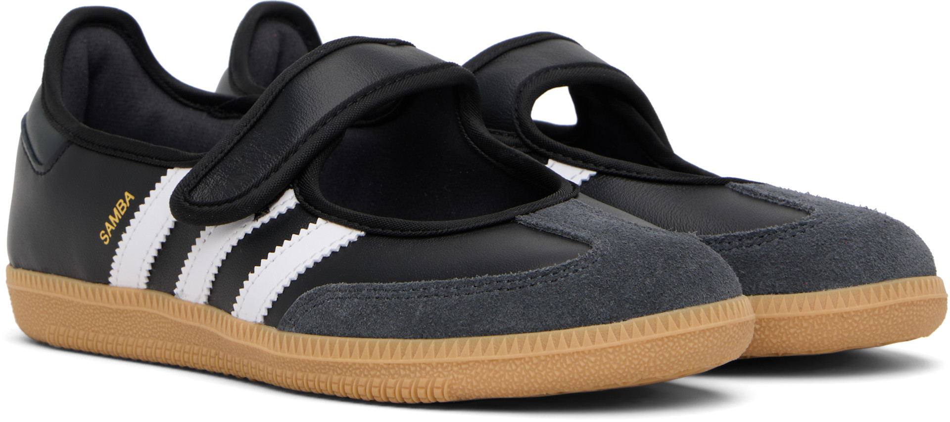 adidas Originals: ブラック Samba Jane バレエスニーカー | SSENSE 日本