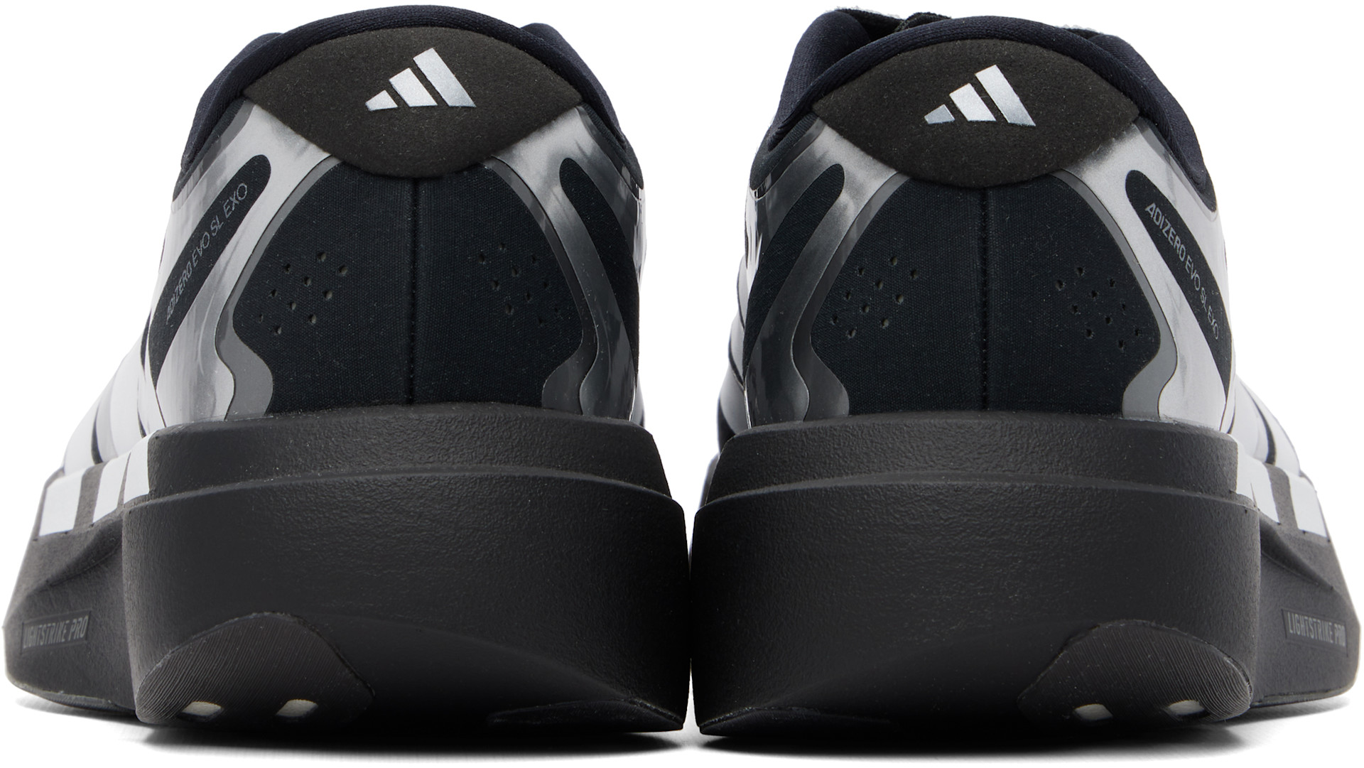 adidas Originals: Black & Silver Adizero EVO SL EXO Sneakers