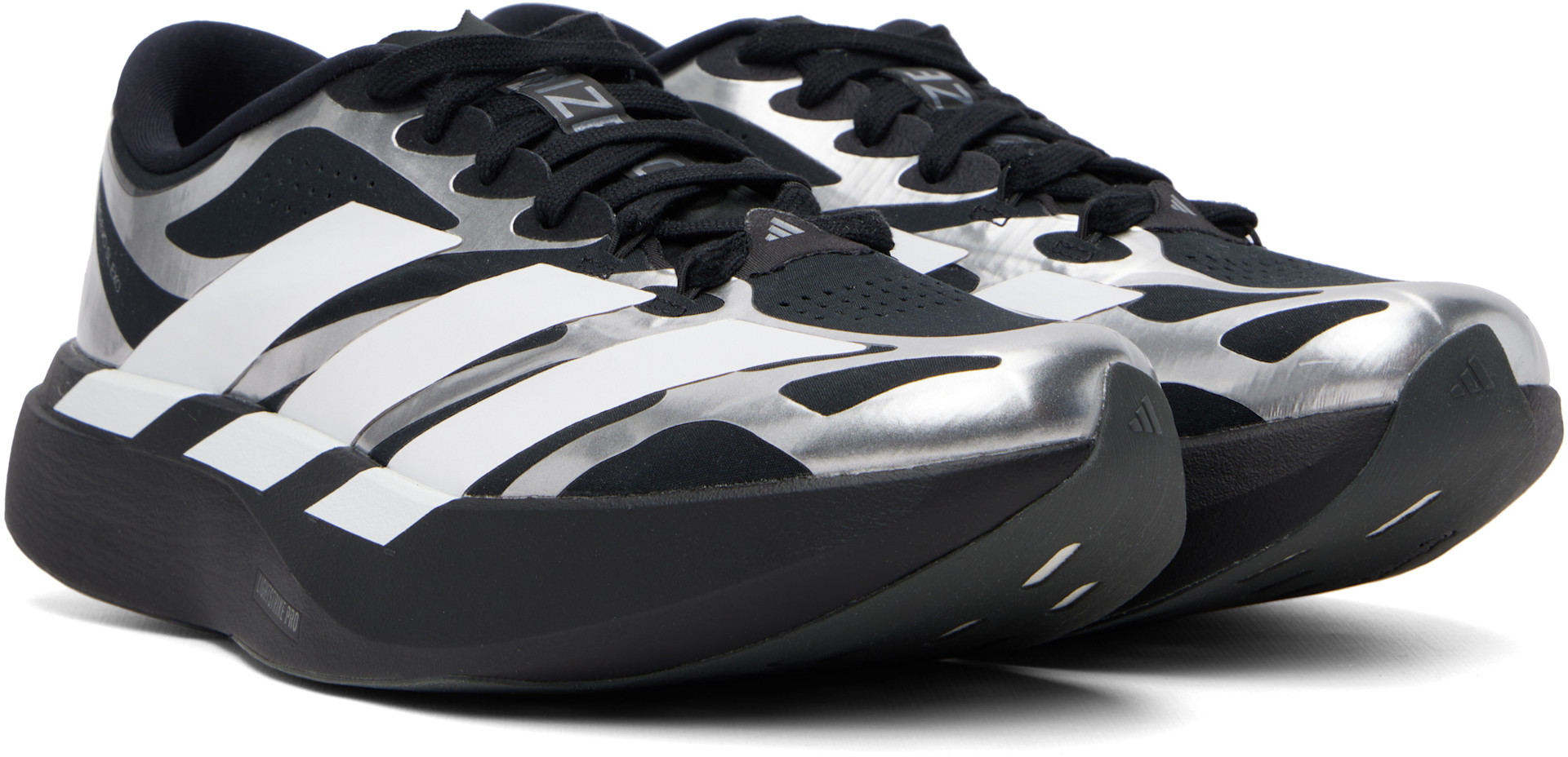 adidas Originals: Black & Silver Adizero EVO SL EXO Sneakers | SSENSE