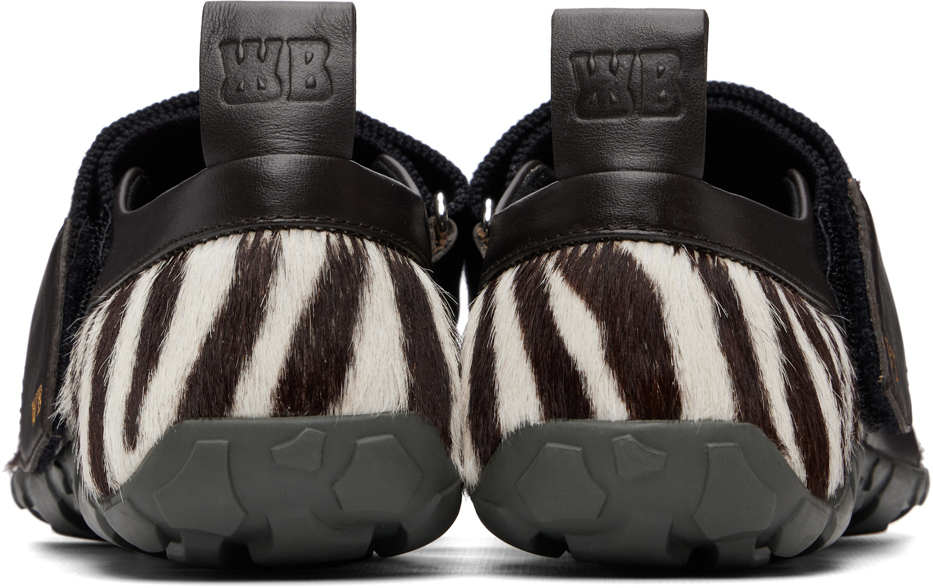 Wales Bonner: White & Brown Jewel Mary Jane Sneakers | SSENSE