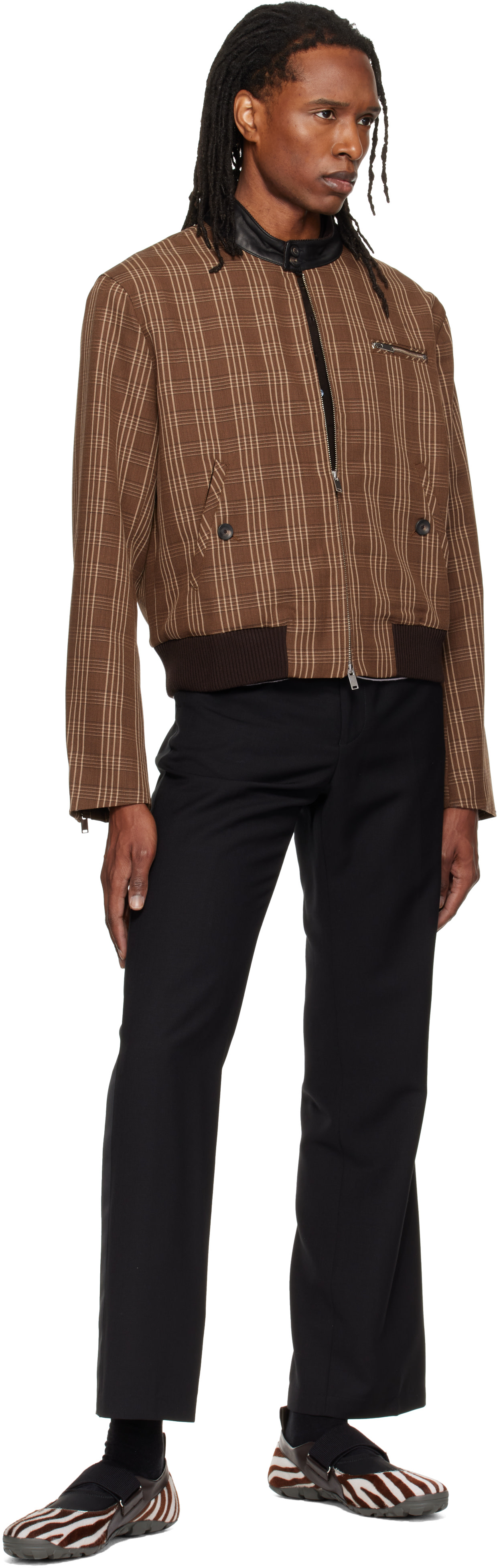 Wales Bonner - Blouson Axis brun