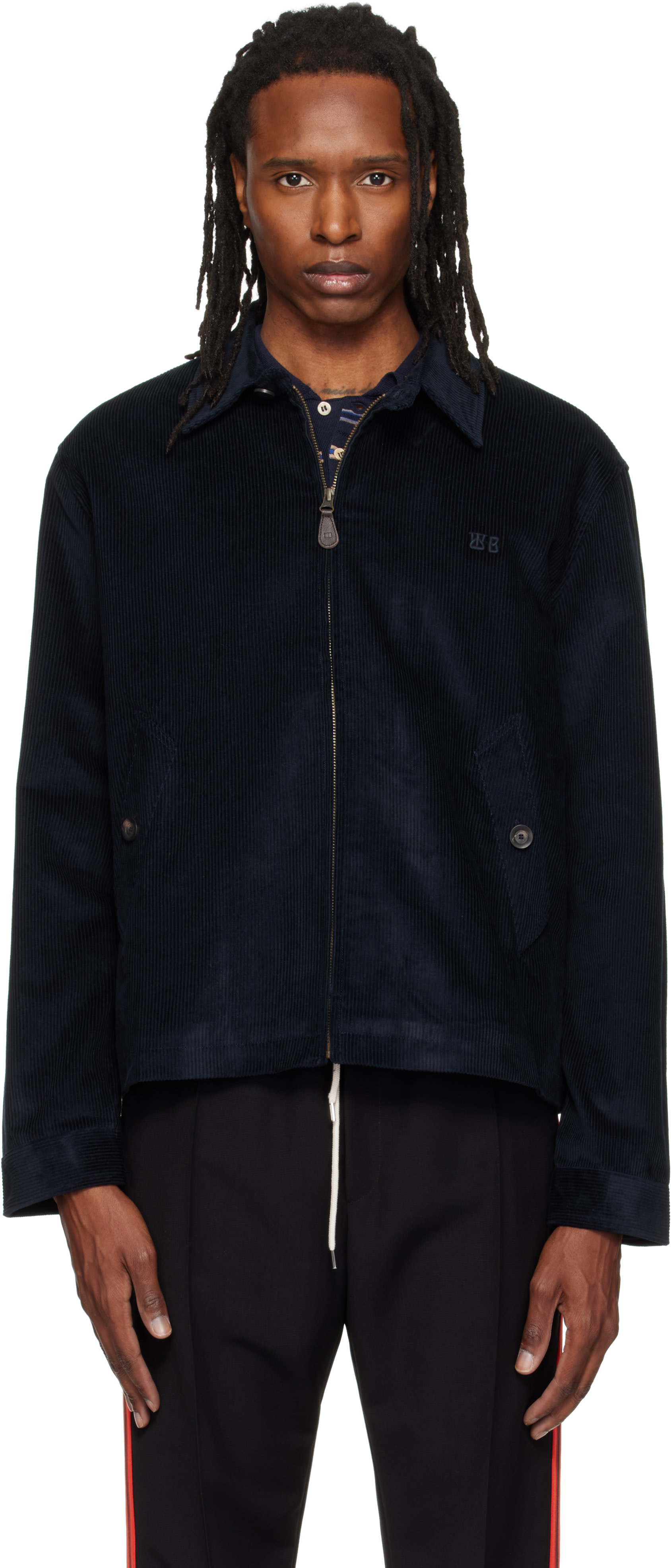 Wales Bonner - Navy Drew Jacket