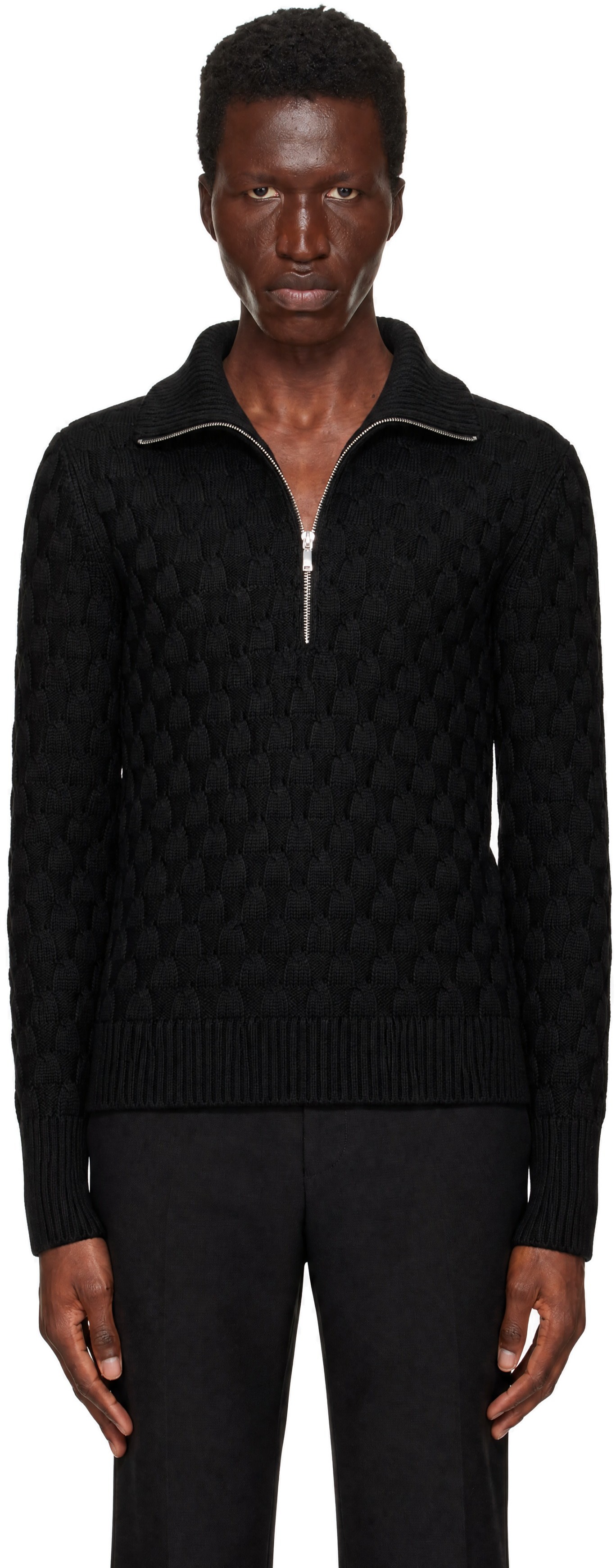 Wales Bonner - Pull Acoustic Jumper noir