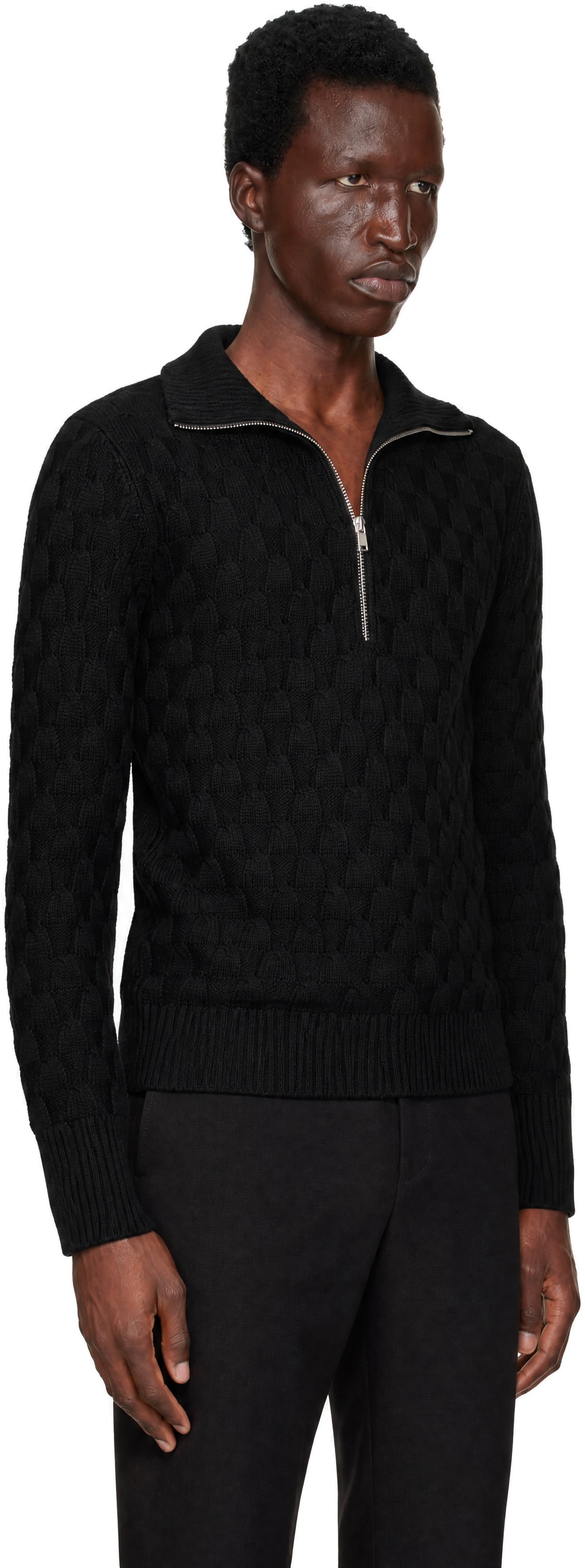 Wales Bonner - Pull Acoustic Jumper noir