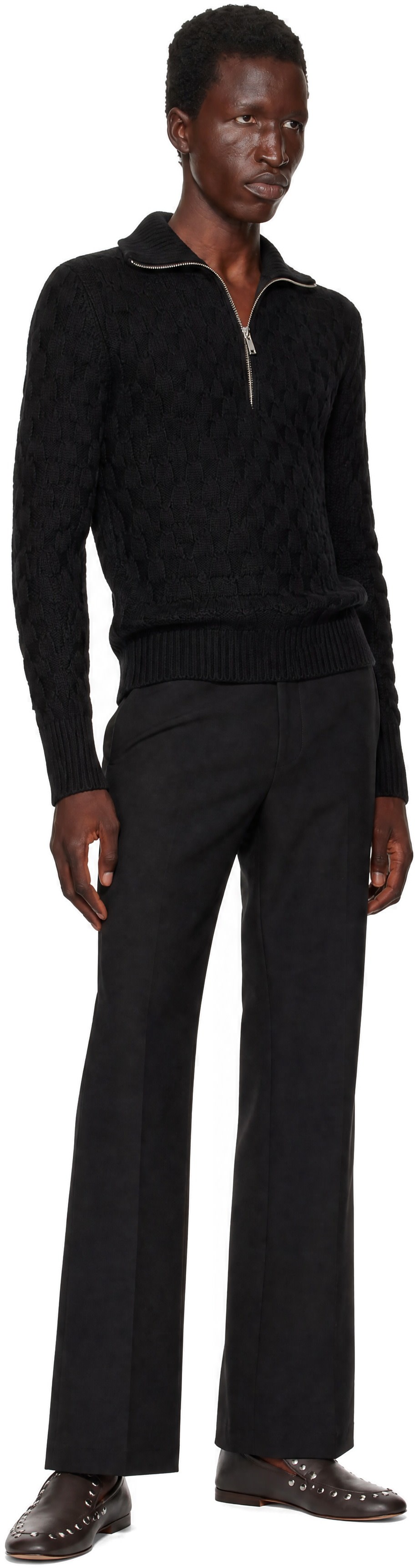 Wales Bonner - Pull Acoustic Jumper noir