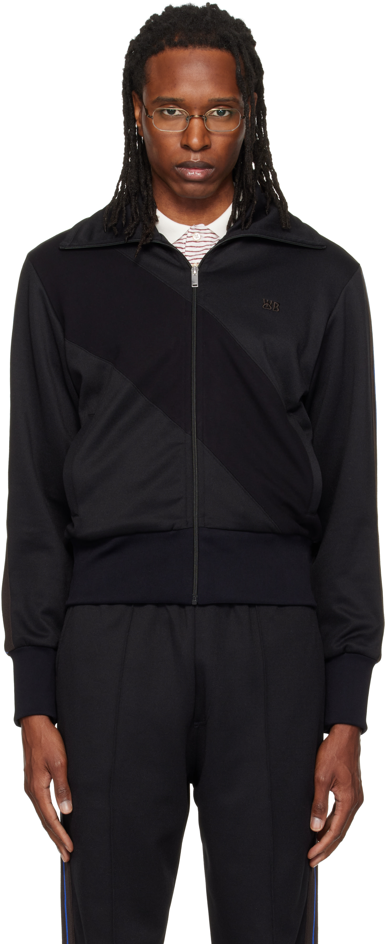 Wales Bonner - Black Form Track Jacket
