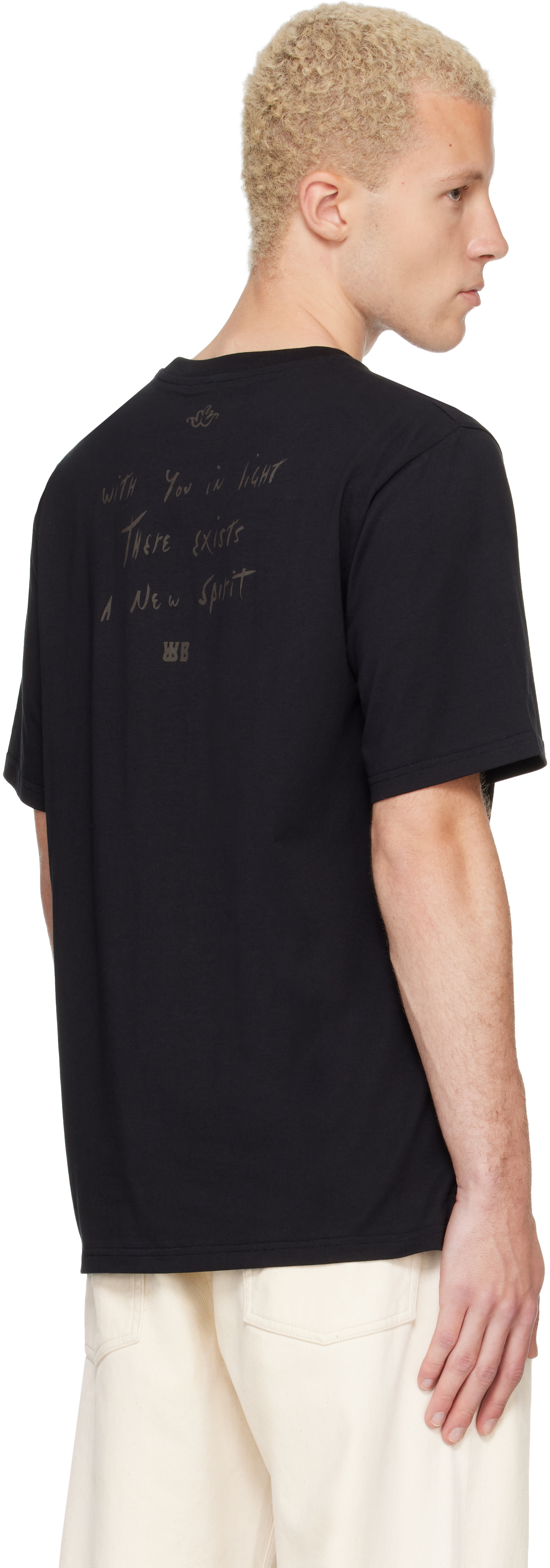 Wales Bonner: Black 'Raga' T-shirt | SSENSE
