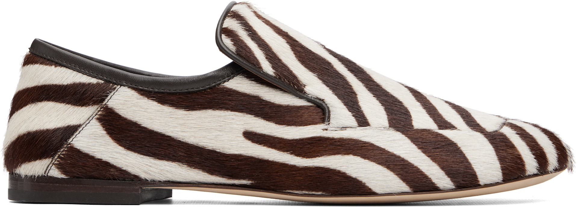 Wales Bonner - White & Burgundy Dakar Loafers