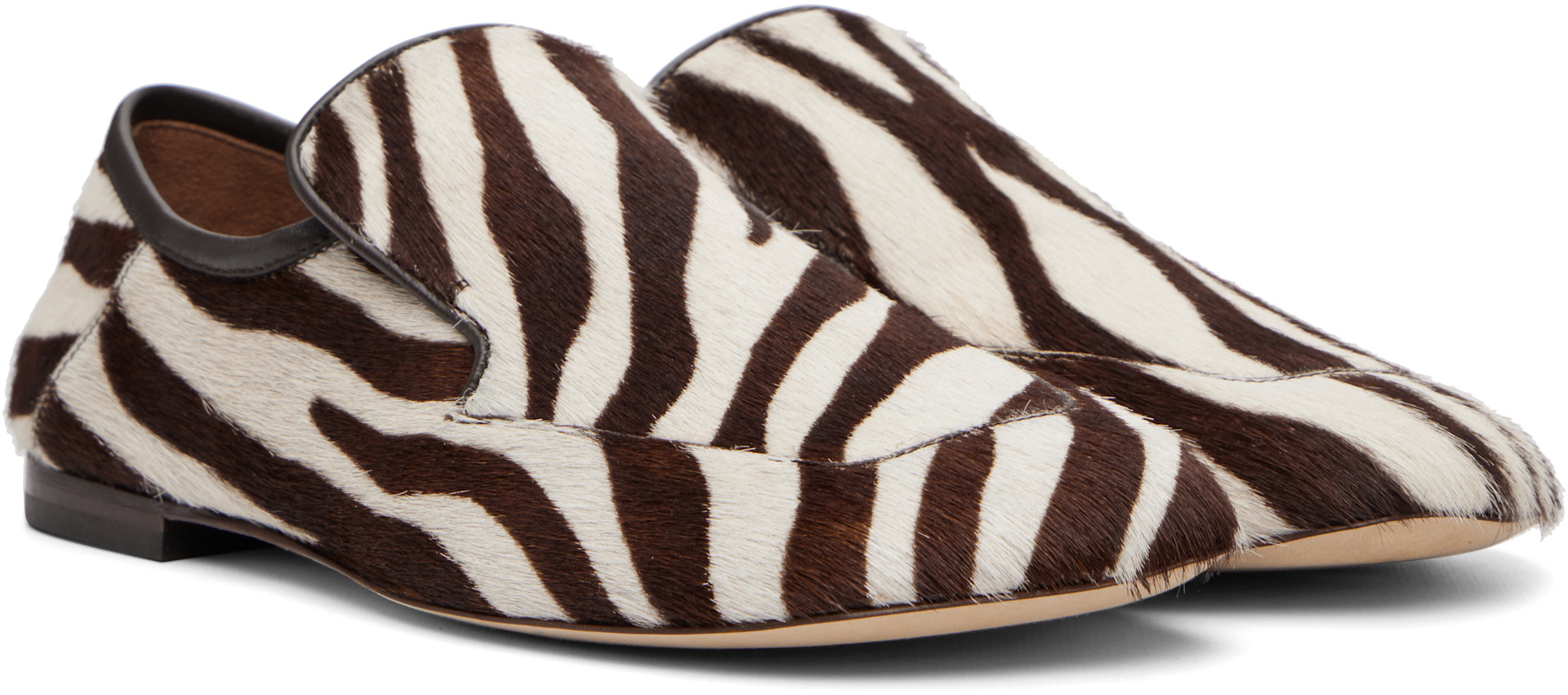 Wales Bonner - White & Burgundy Dakar Loafers