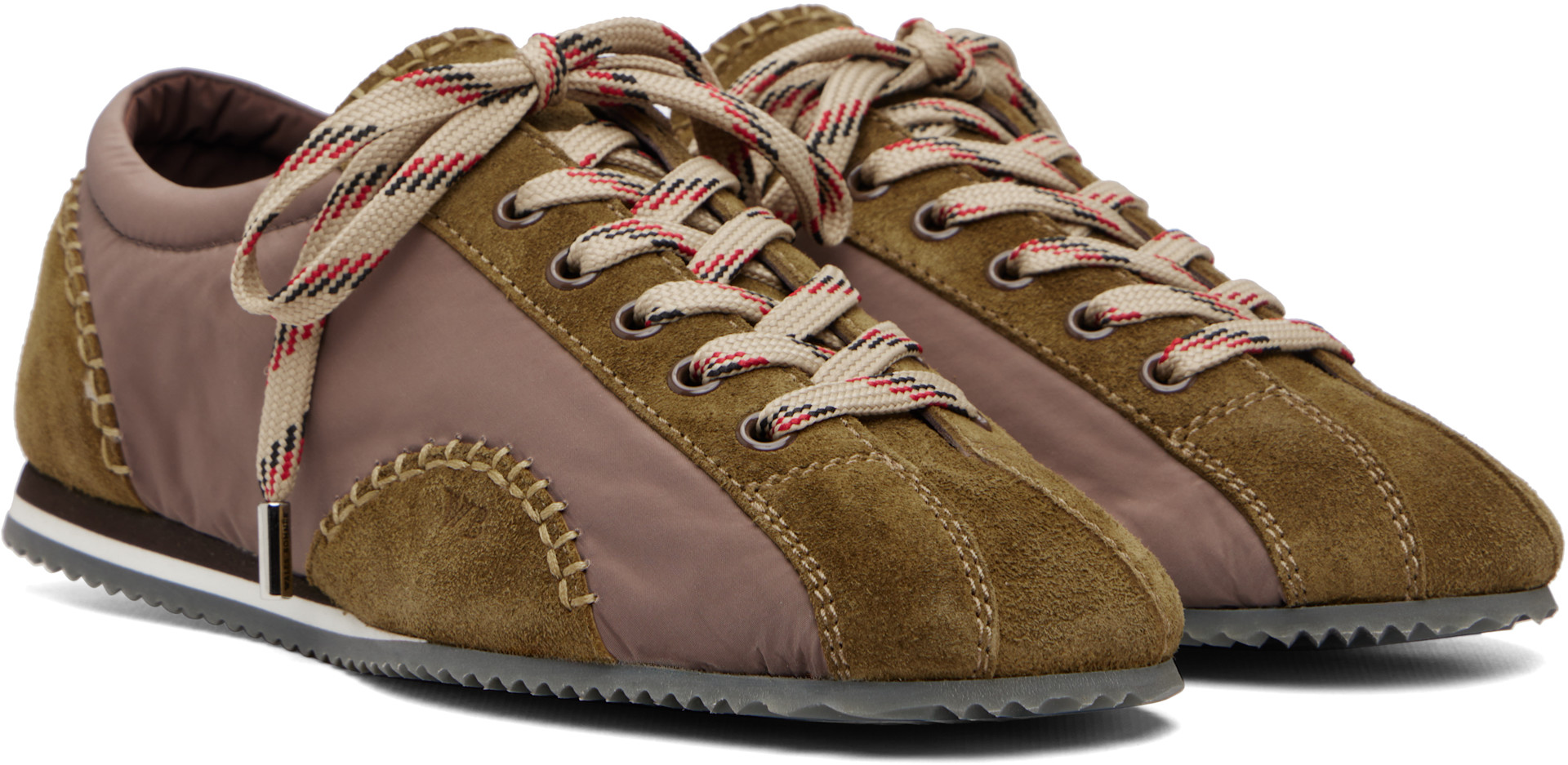 Wales Bonner - Khaki & Taupe Paris Sneakers