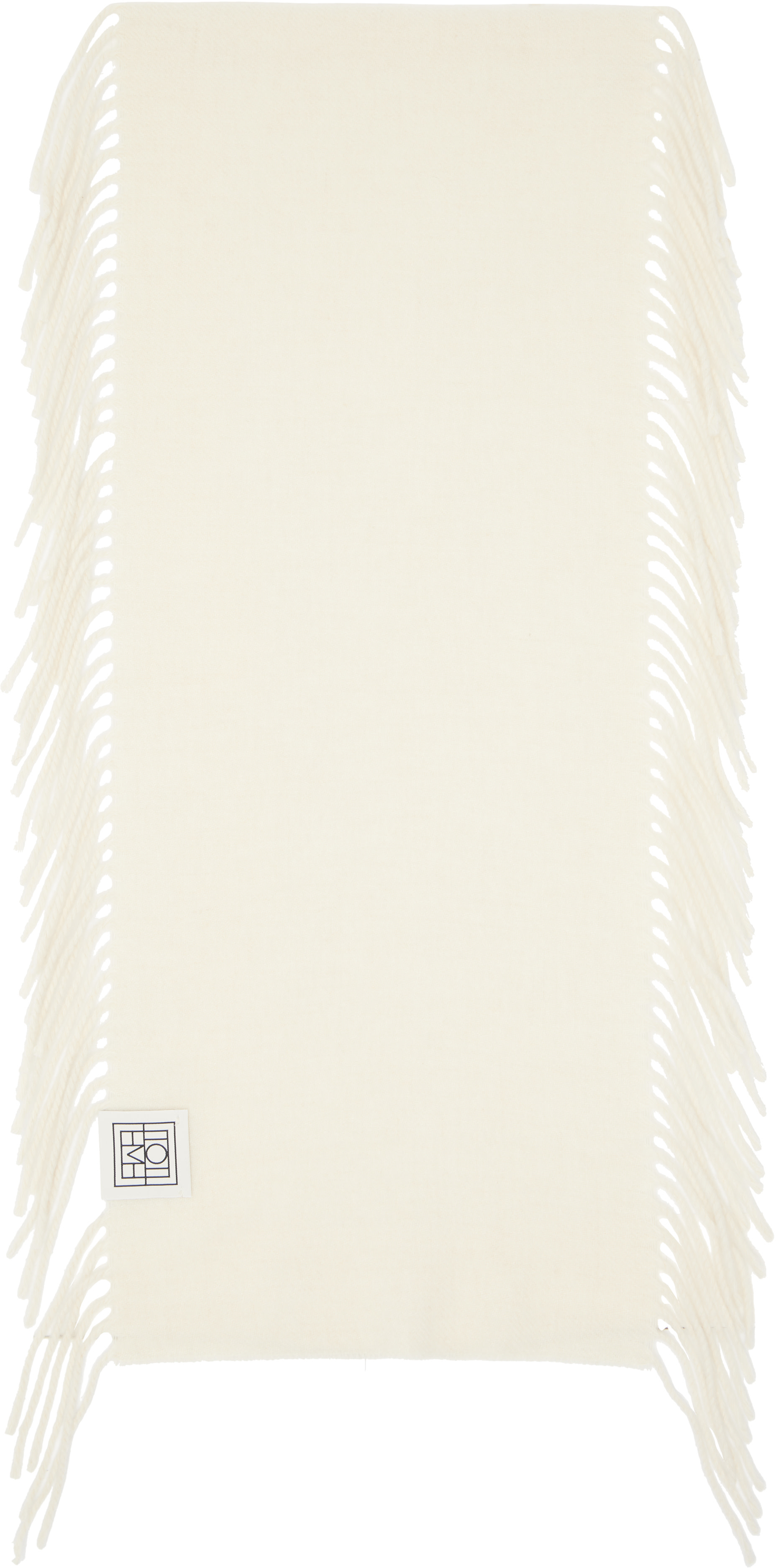 TOTEME: Off-White Cashmere Tassel Scarf | SSENSE