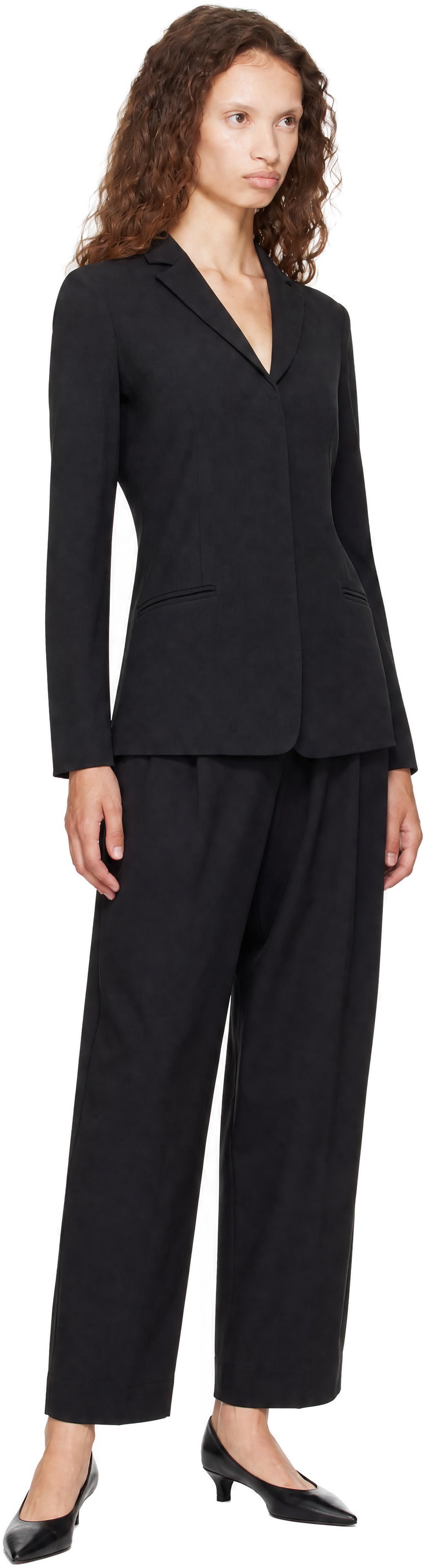 TOTEME - 블랙 슬림 울 블레이저