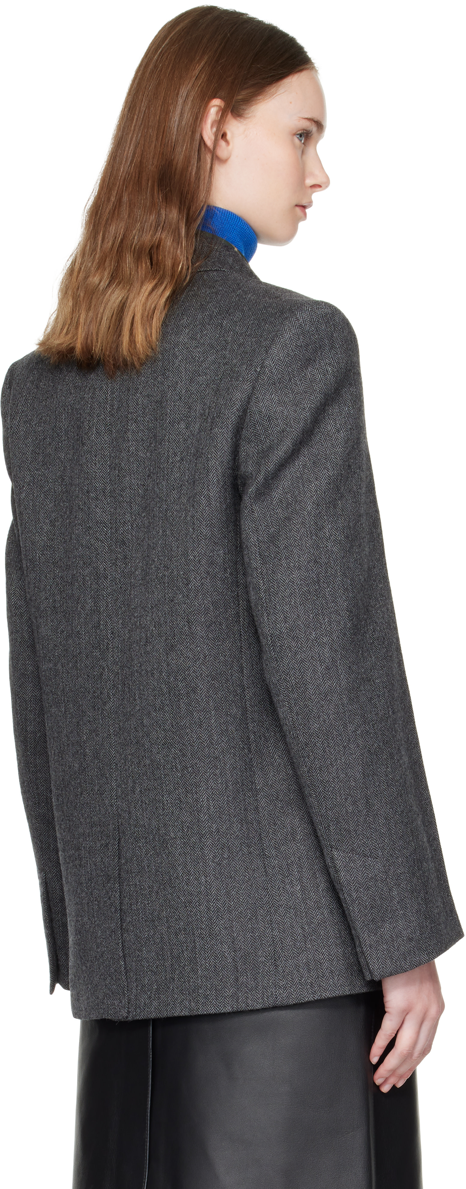 TOTEME - Gray Herringbone Blazer
