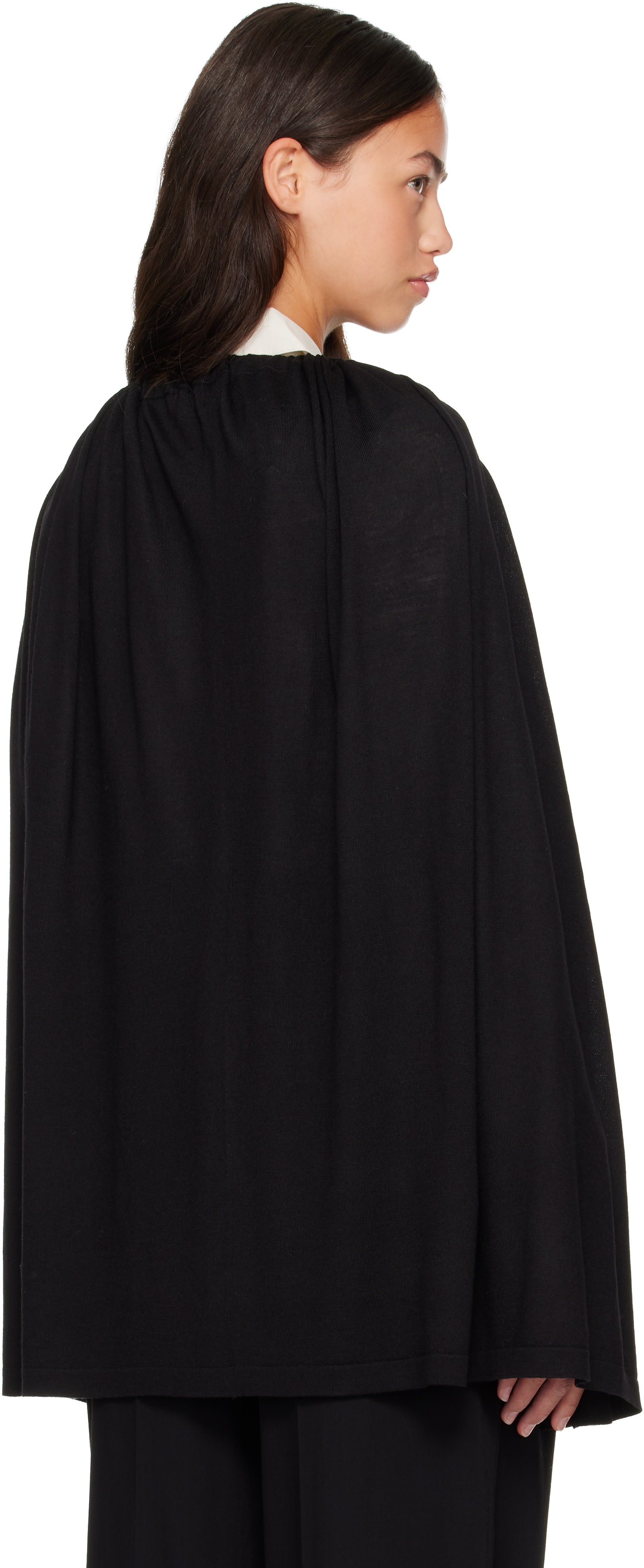 TOTEME - Black Drawstring Cape