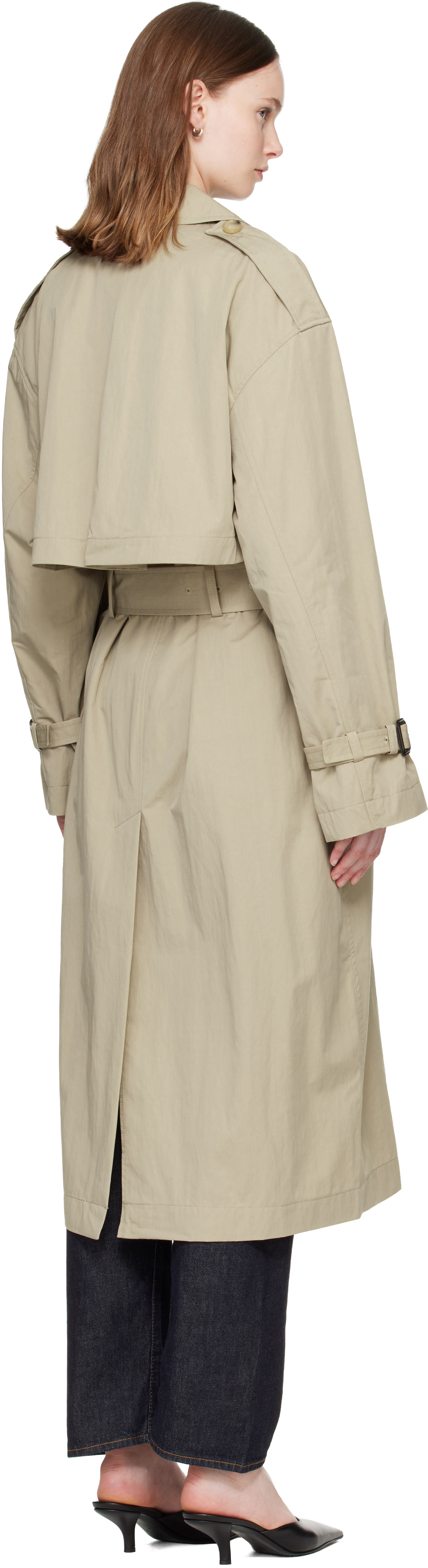 TOTEME: Beige Crisp Summer Trench Coat | SSENSE