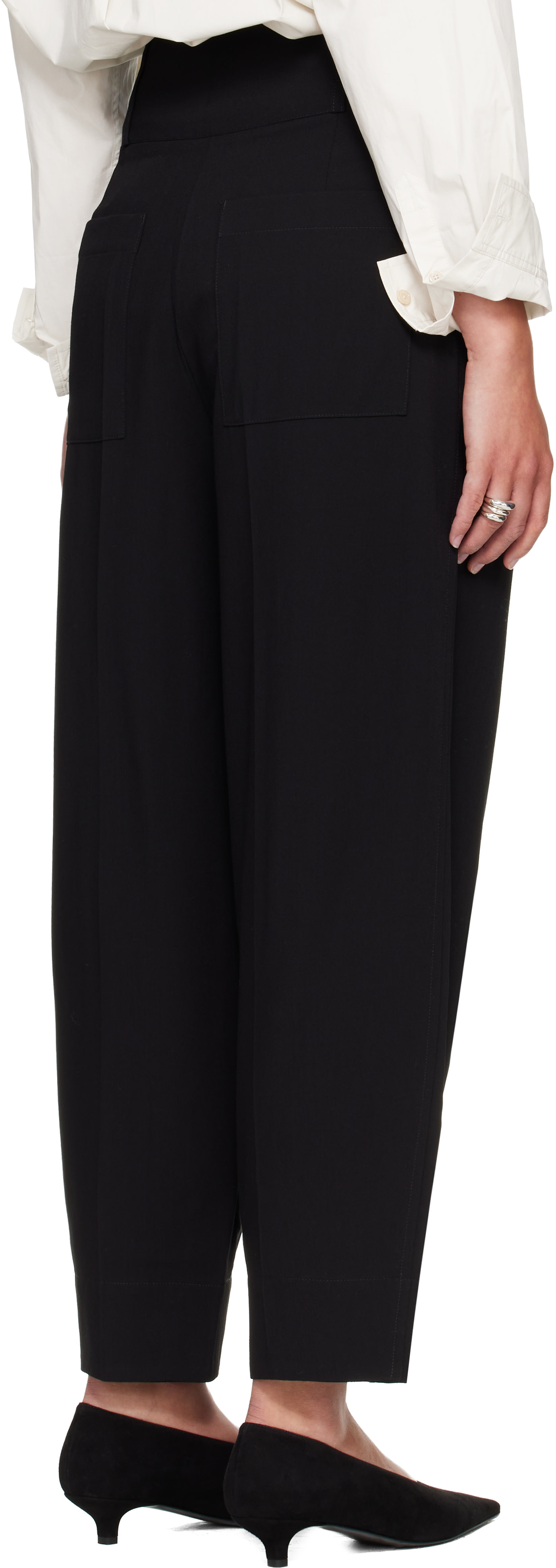 TOTEME - Pantalon noir à plis