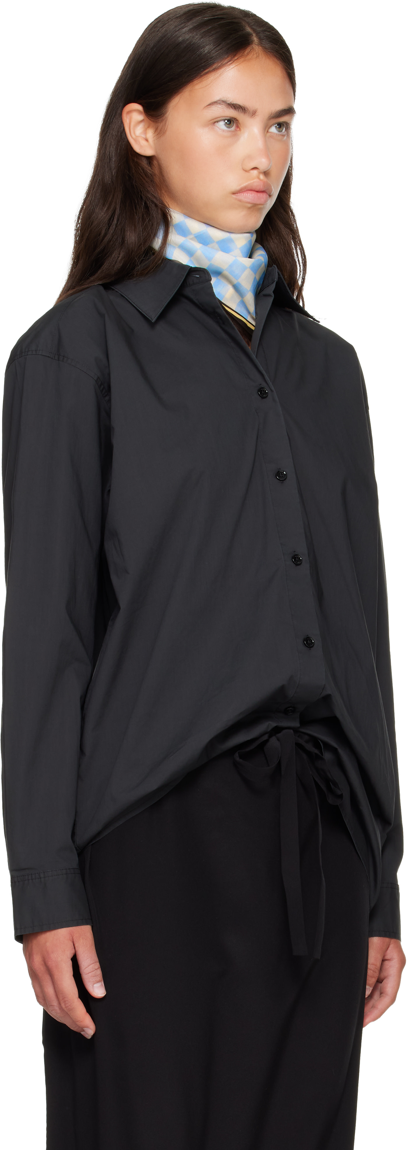 TOTEME: Gray Classic Tumbled Shirt | SSENSE