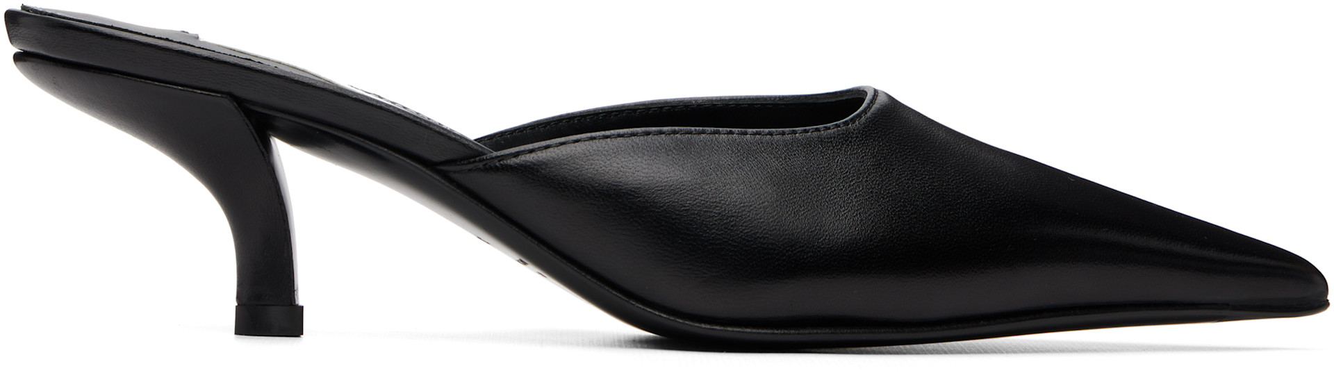 TOTEME - Black Sharp Nappa Mule Heels