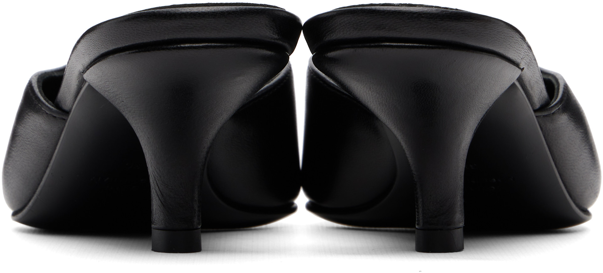 TOTEME - Black Sharp Nappa Mule Heels