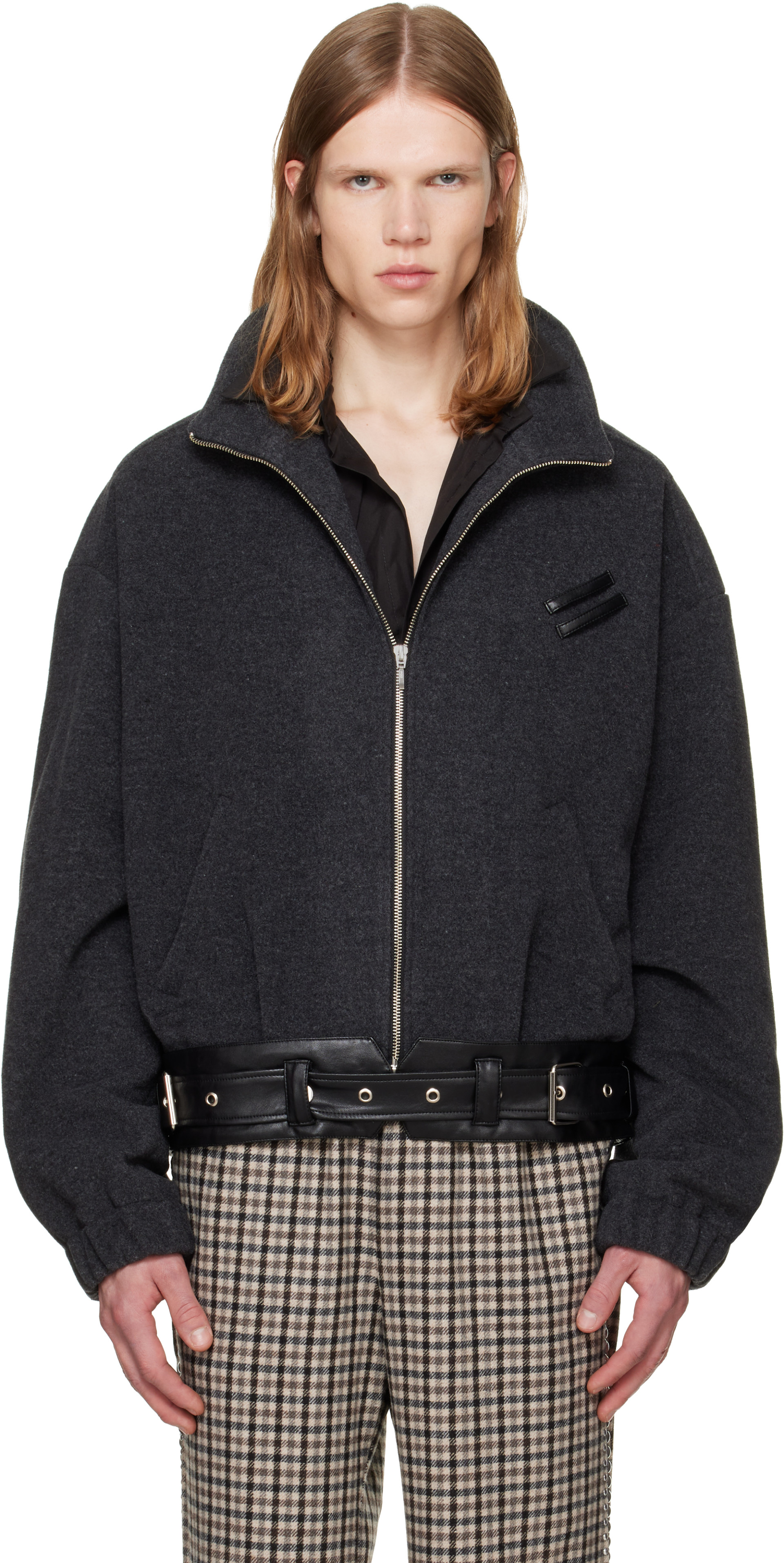 a.v. vattev - Black Alliance Belted Wool Jacket
