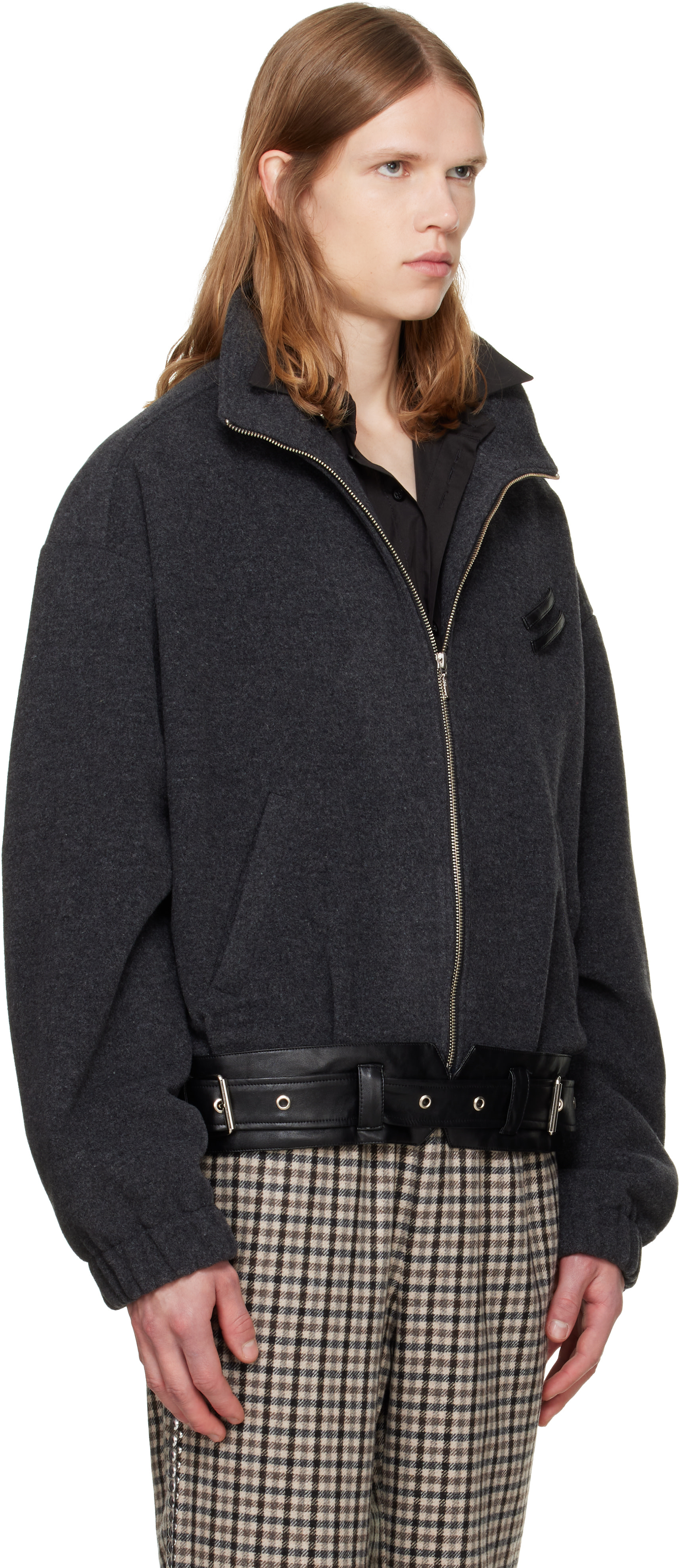 a.v. vattev - Black Alliance Belted Wool Jacket