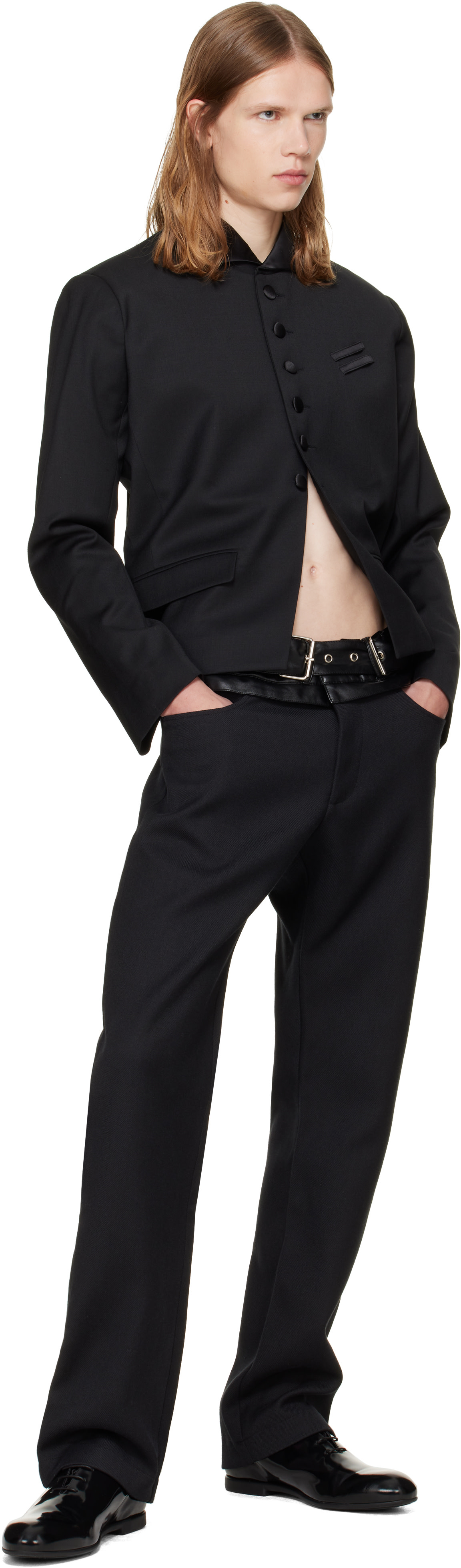 a.v. vattev - Black Wing Tip Collar Blazer