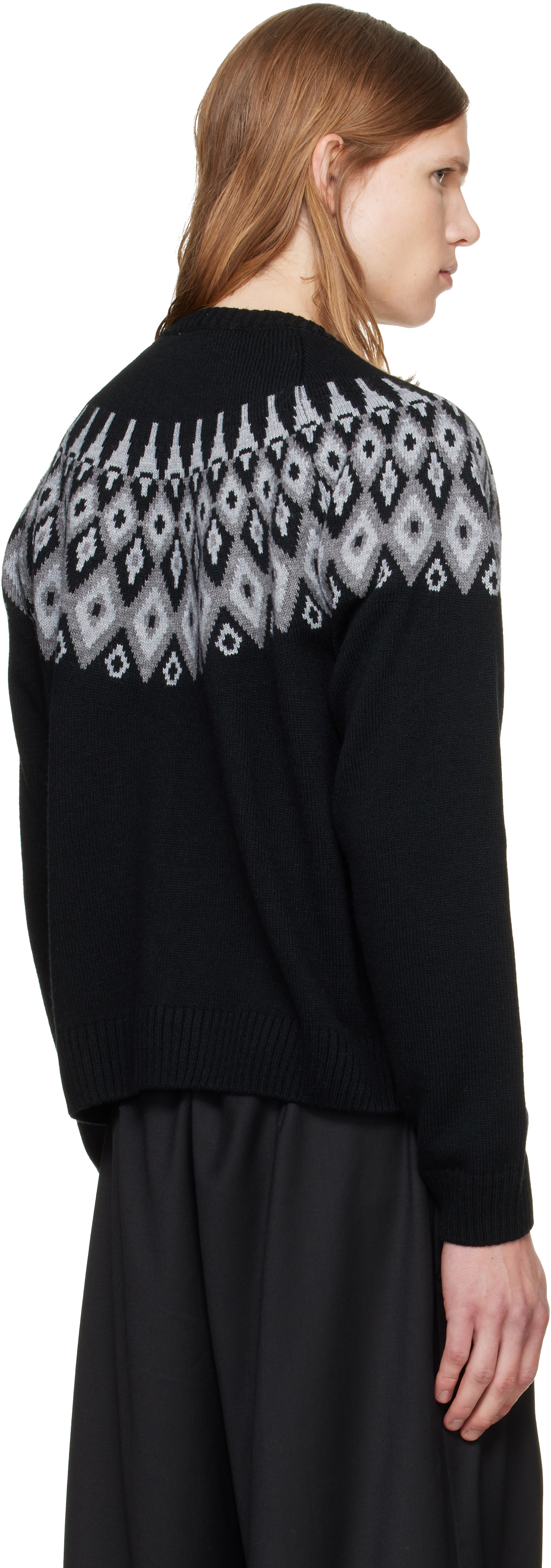a.v. vattev: Black Fair Isle Viper Cardigan | SSENSE Australia