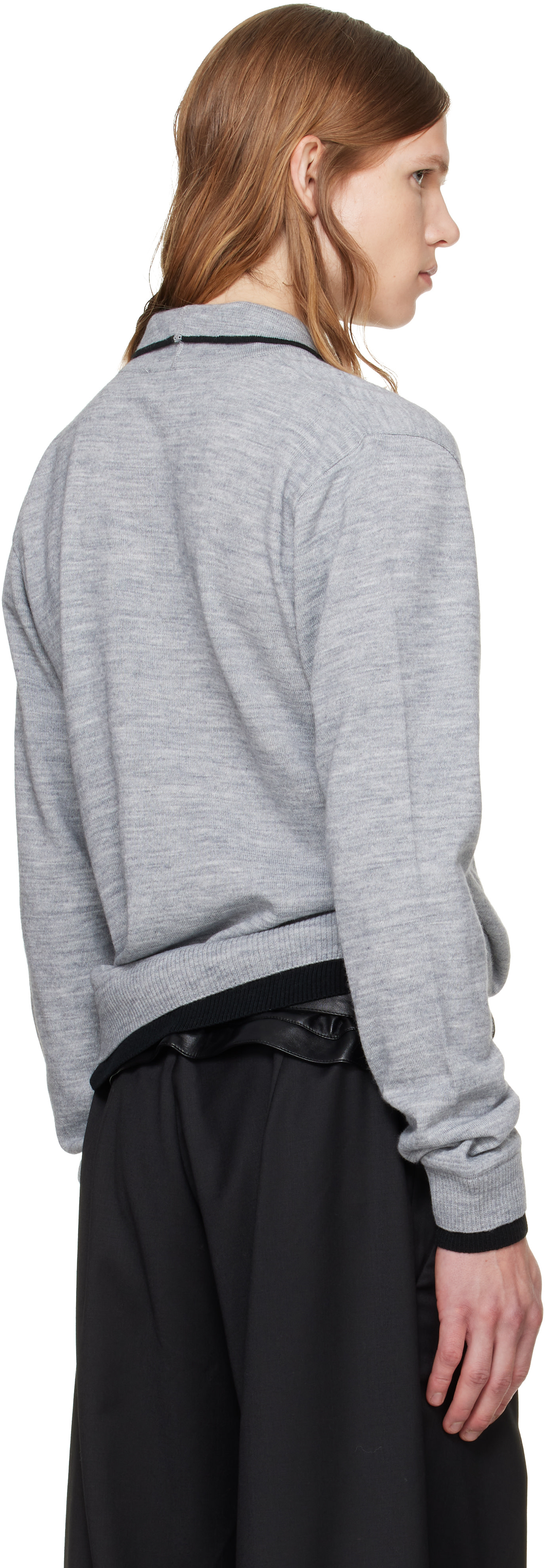 a.v. vattev - Gray High-Neck Wool Polo