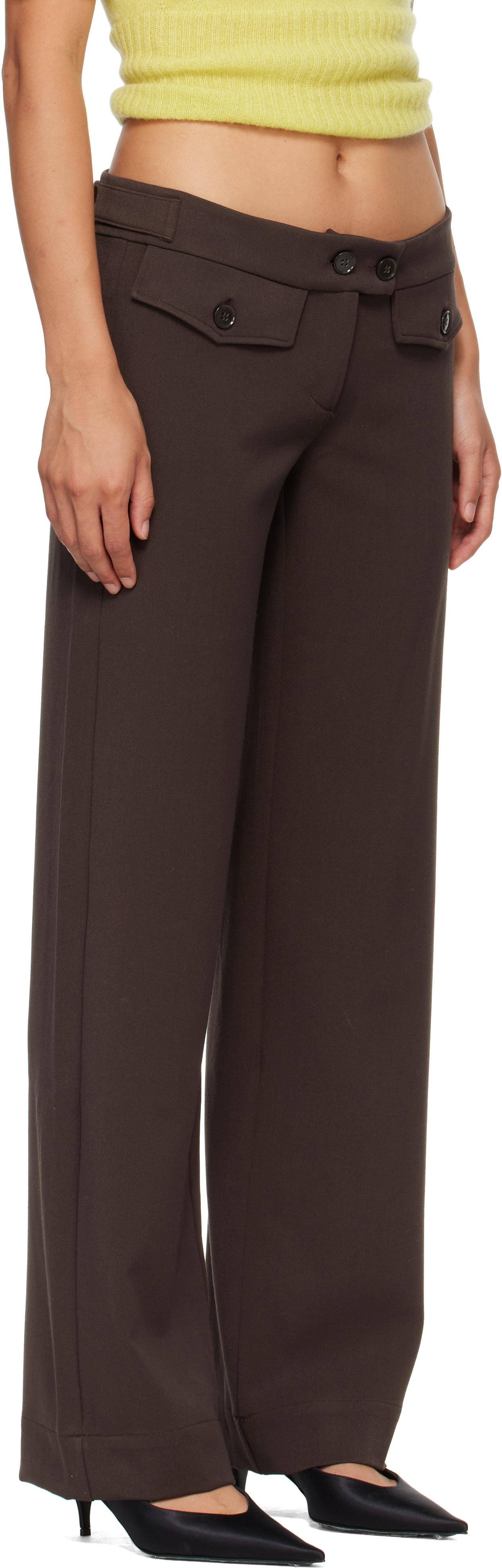 Gimaguas: Brown Pili Trousers | SSENSE