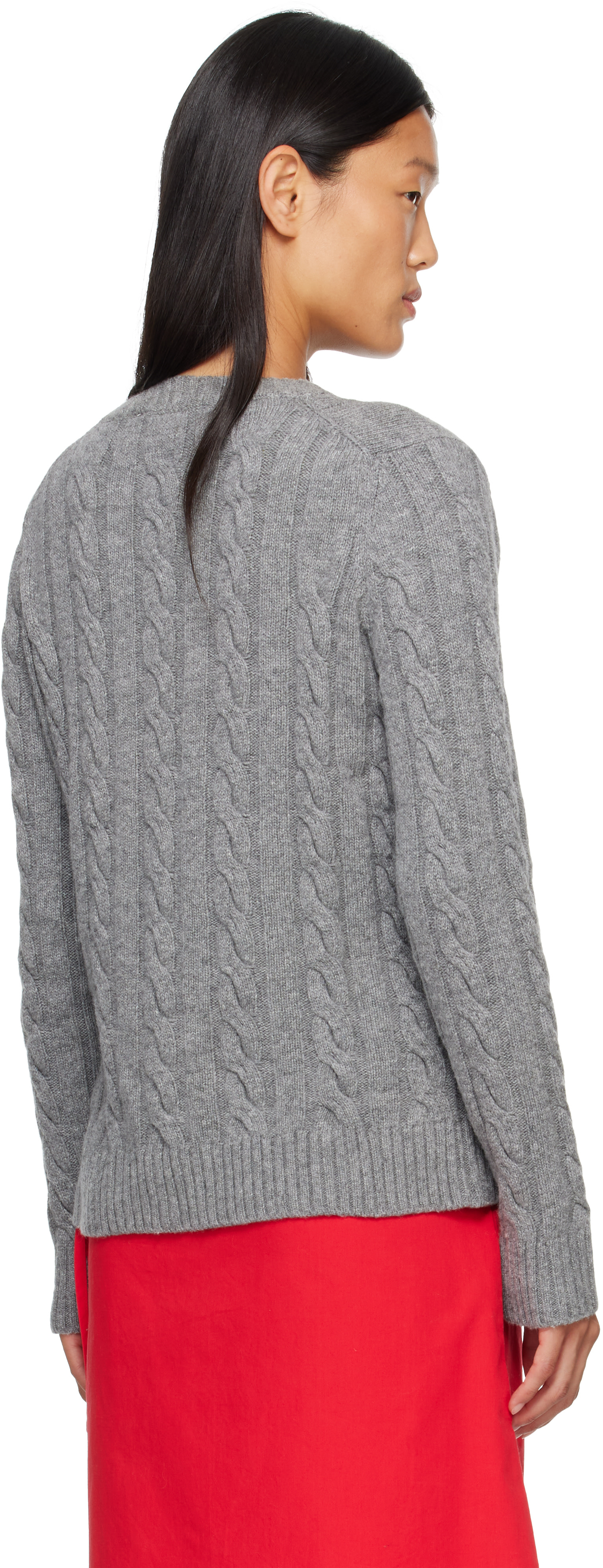 Gimaguas - Pull gris en tricot câblé