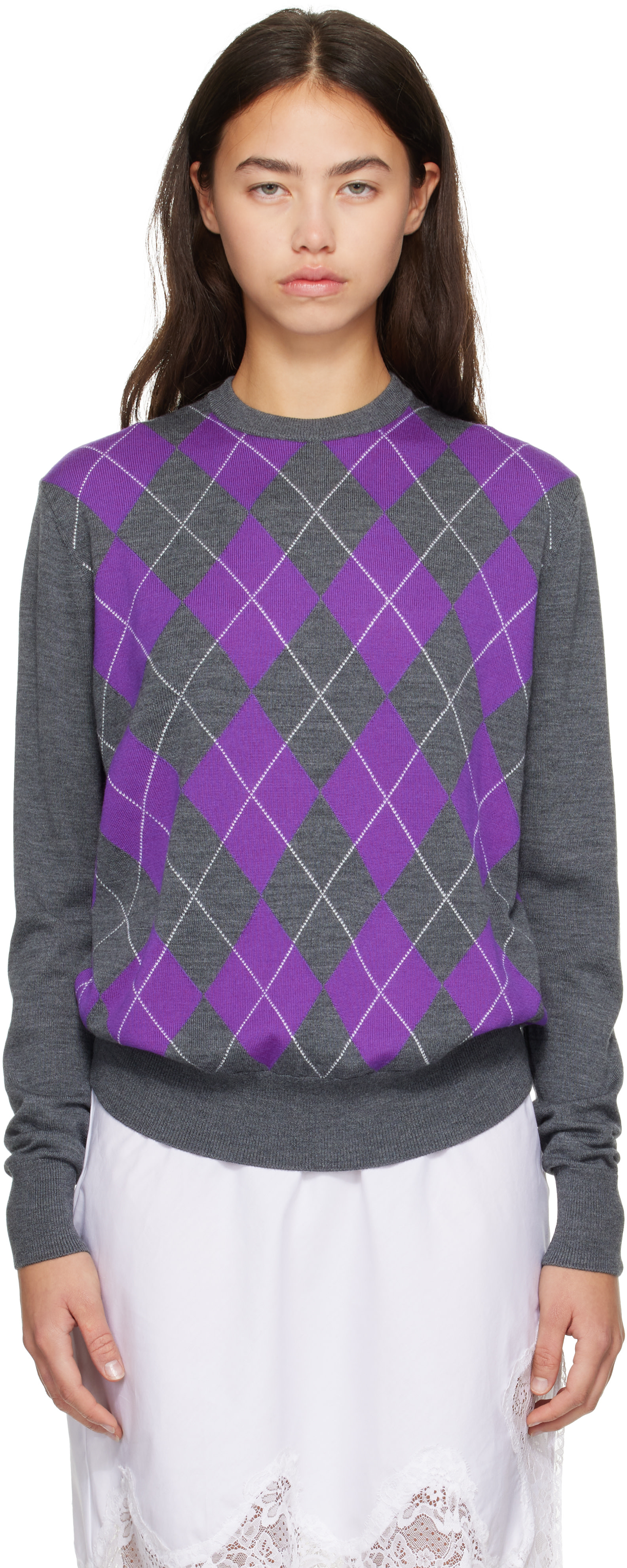 Gimaguas - Pull Angel gris et mauve