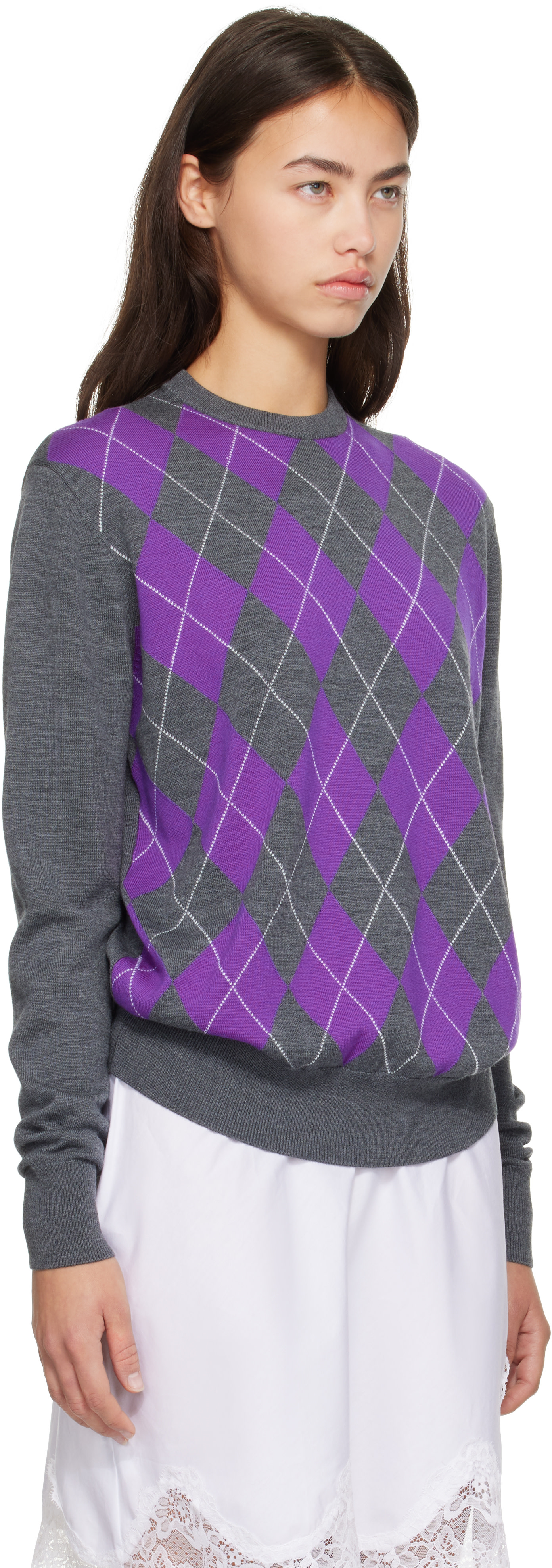 Gimaguas - Pull Angel gris et mauve