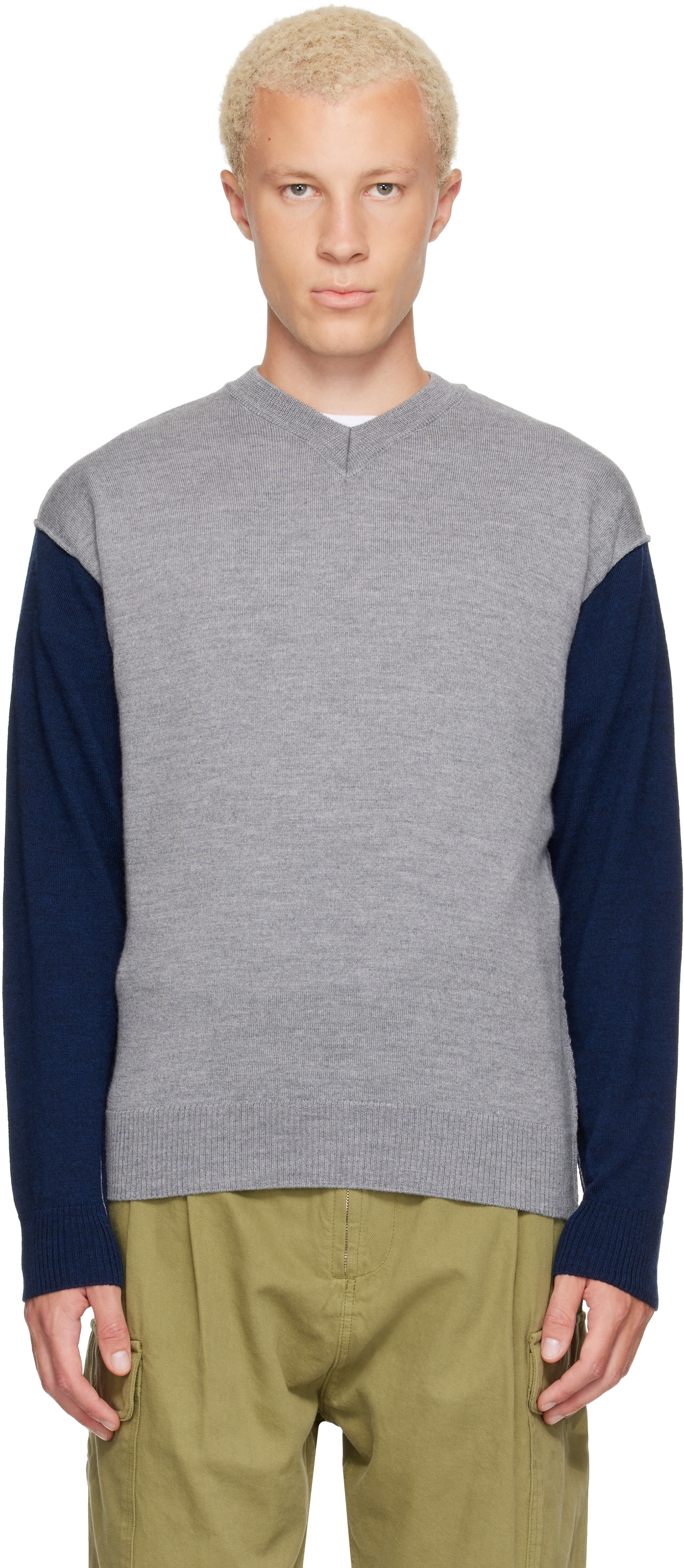 Gimaguas - Pull Toni gris et bleu