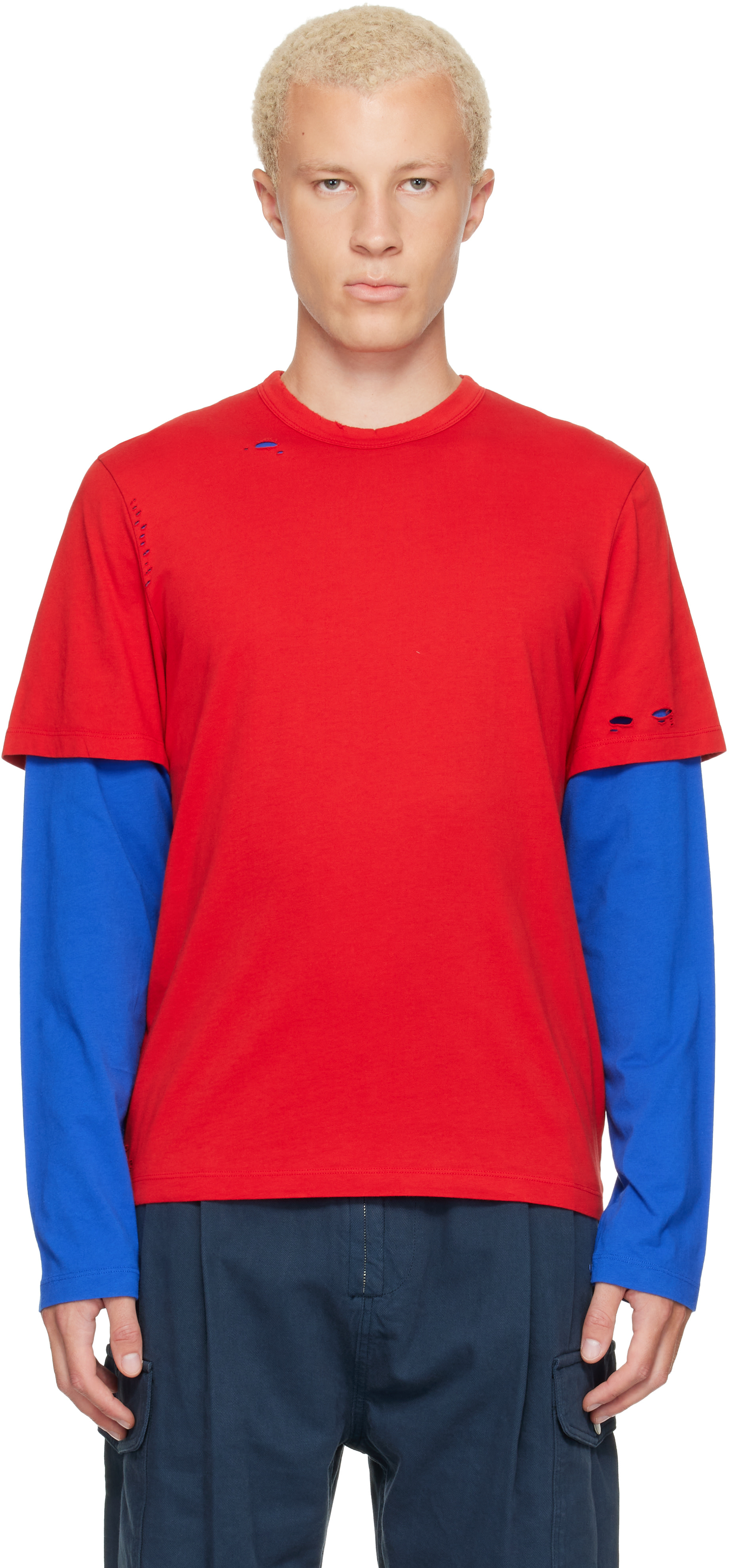 Gimaguas: Red & Blue Ricardo T-shirt | SSENSE