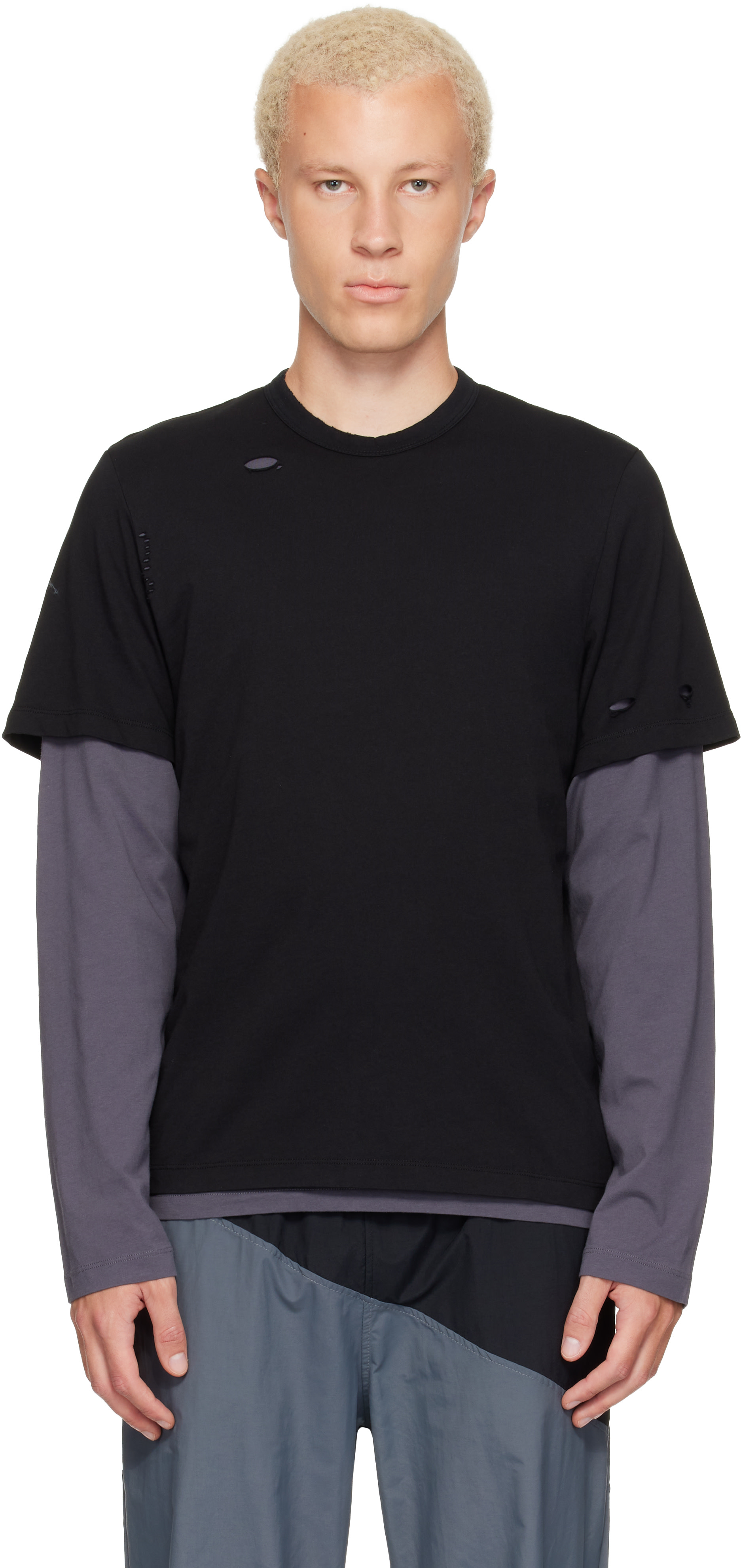 Gimaguas: Black & Gray Ricardo T-shirt | SSENSE