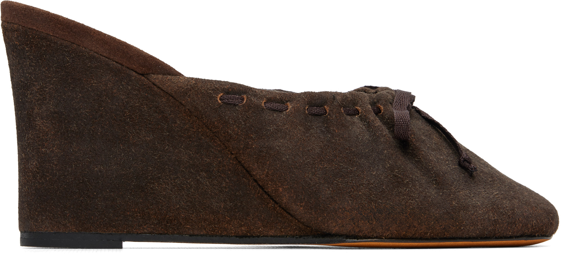 Maryam Nassir Zadeh: ブラウン Ballet Wedge ヒール | SSENSE 日本