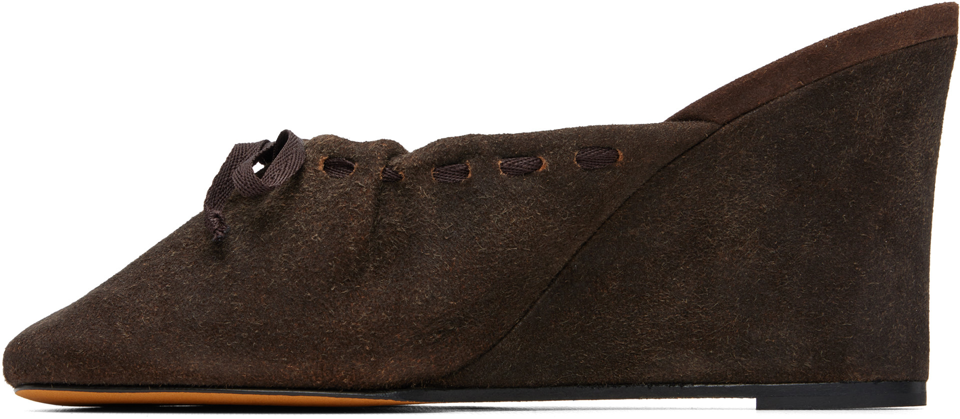 Maryam Nassir Zadeh: Brown Ballet Wedge Heels | SSENSE