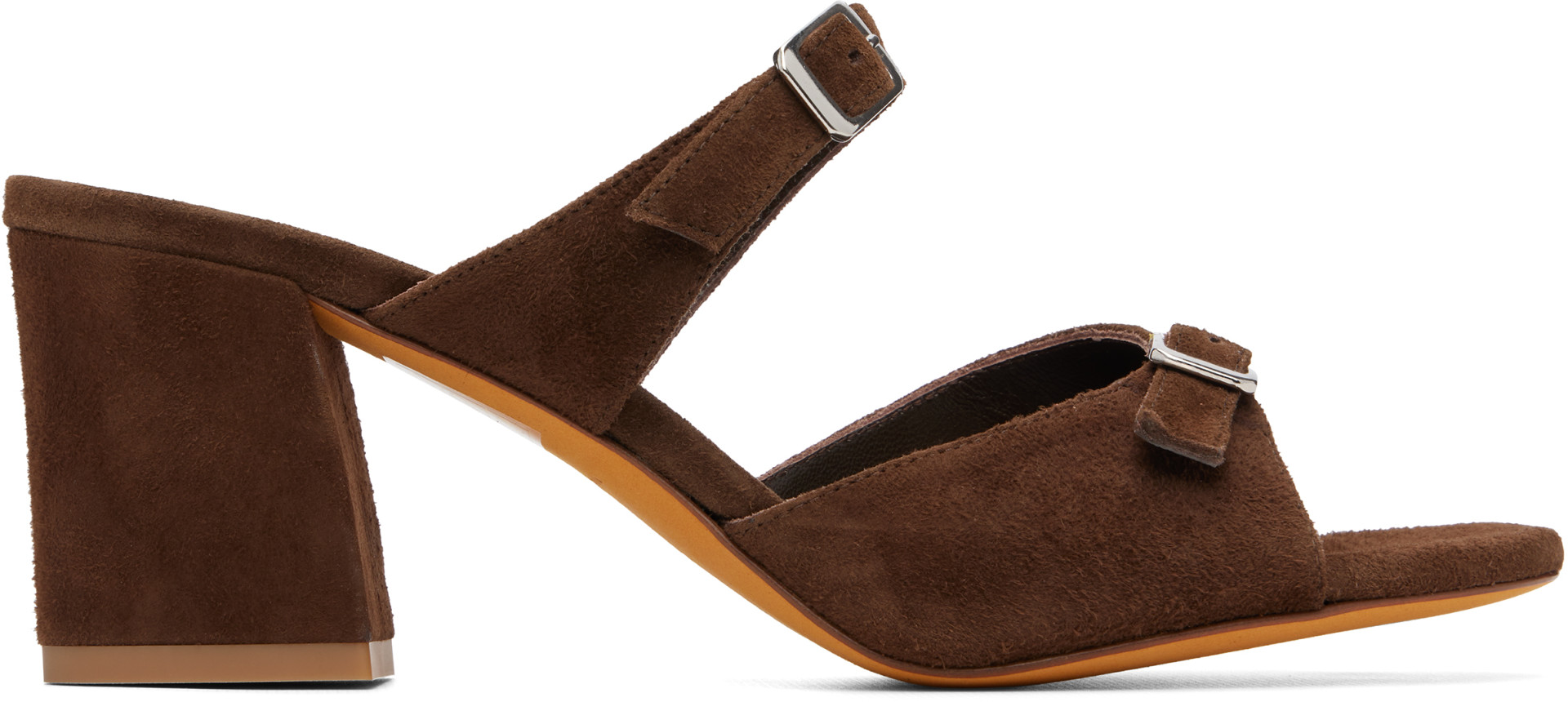 Maryam Nassir Zadeh: Brown Una Heeled Sandals | SSENSE China