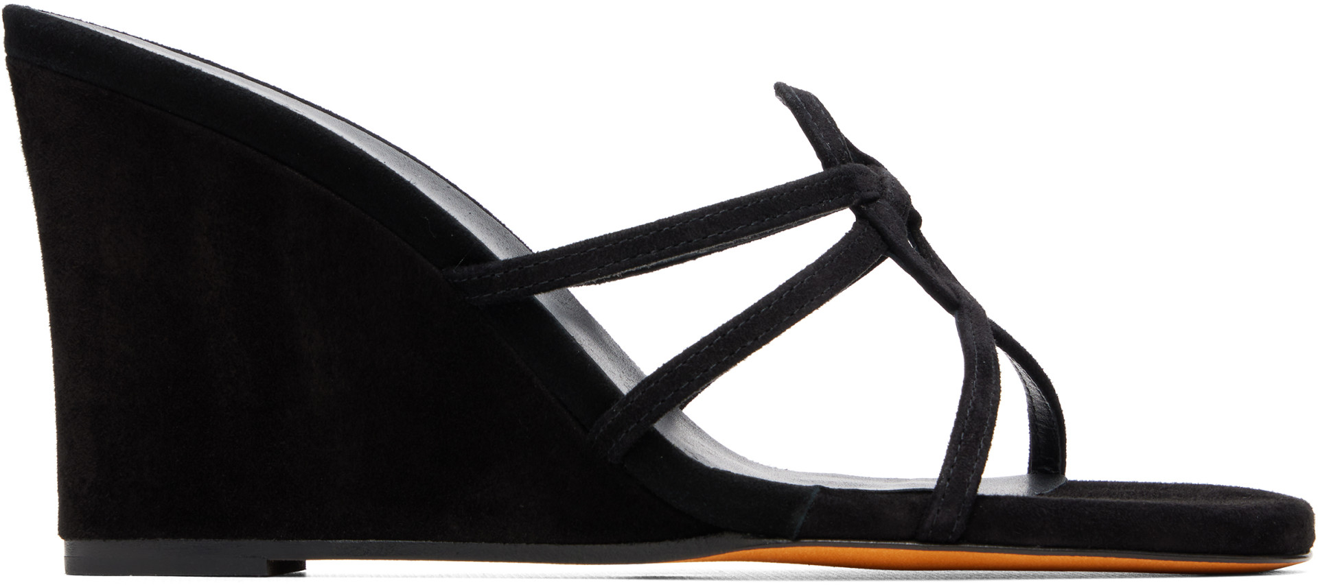 Maryam Nassir Zadeh: Black Opera Wedge Heeled Sandals | SSENSE