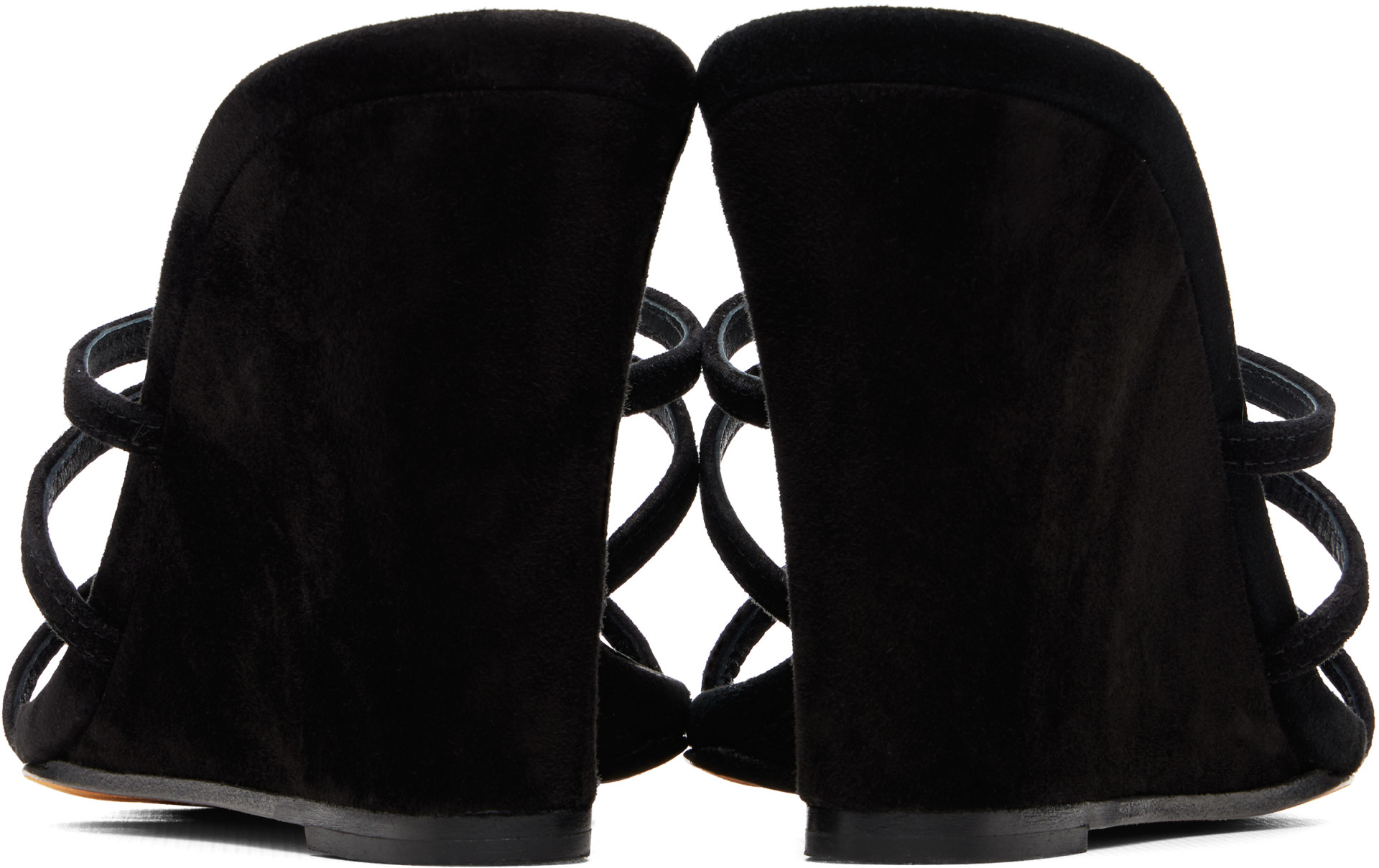 Maryam Nassir Zadeh: Black Opera Wedge Heeled Sandals | SSENSE