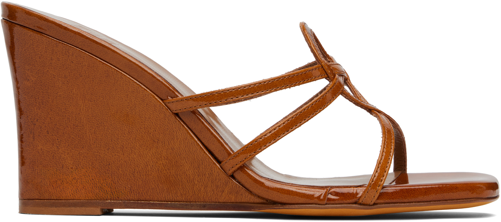 Maryam Nassir Zadeh: Brown Opera Wedge Heeled Sandals | SSENSE