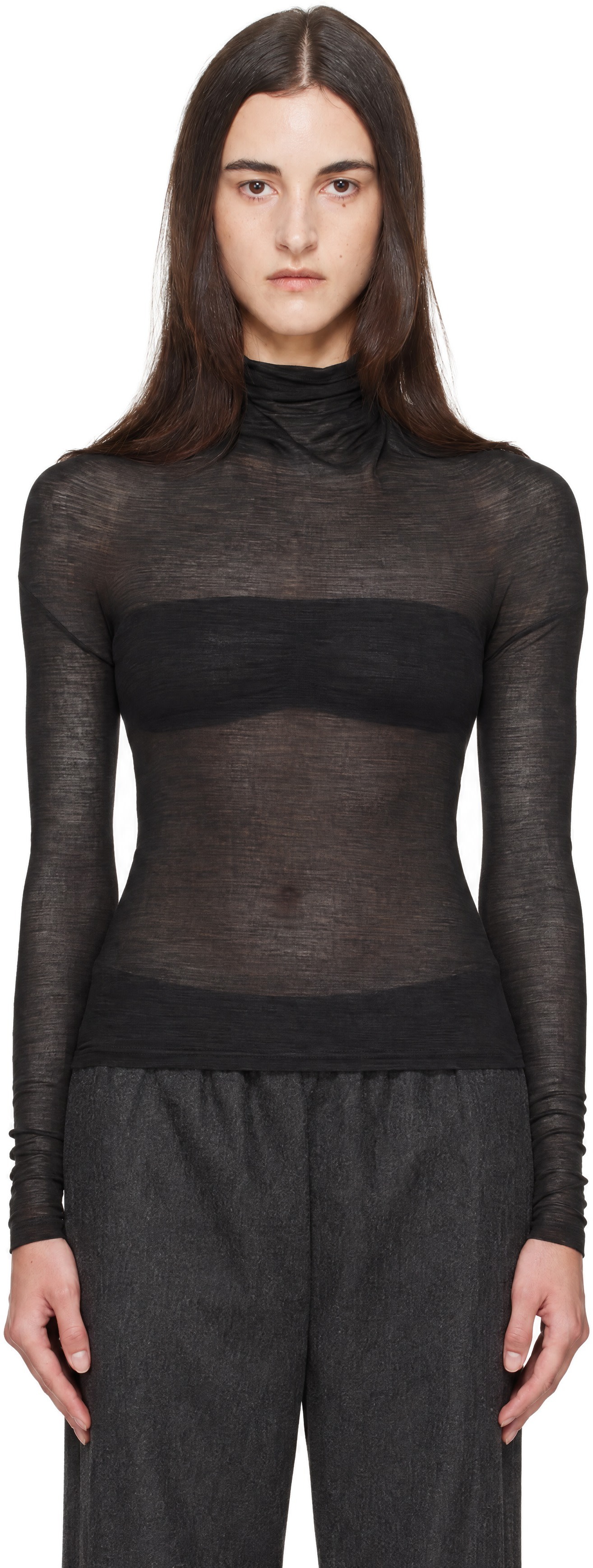 Victoria Beckham - Col roulé drapé noir