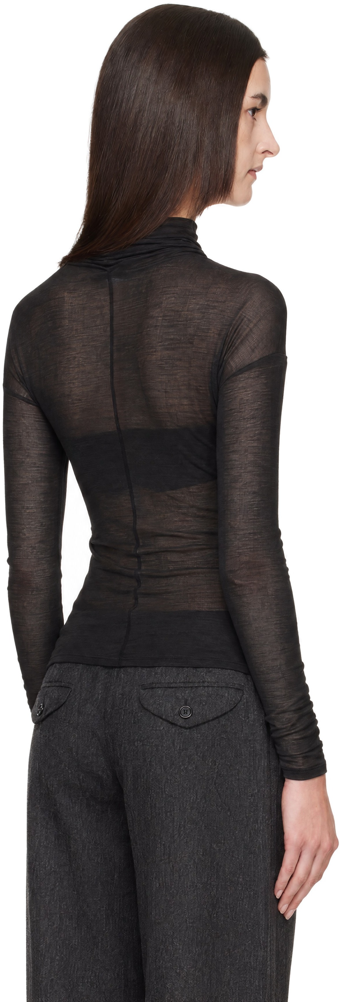 Victoria Beckham - Col roulé drapé noir