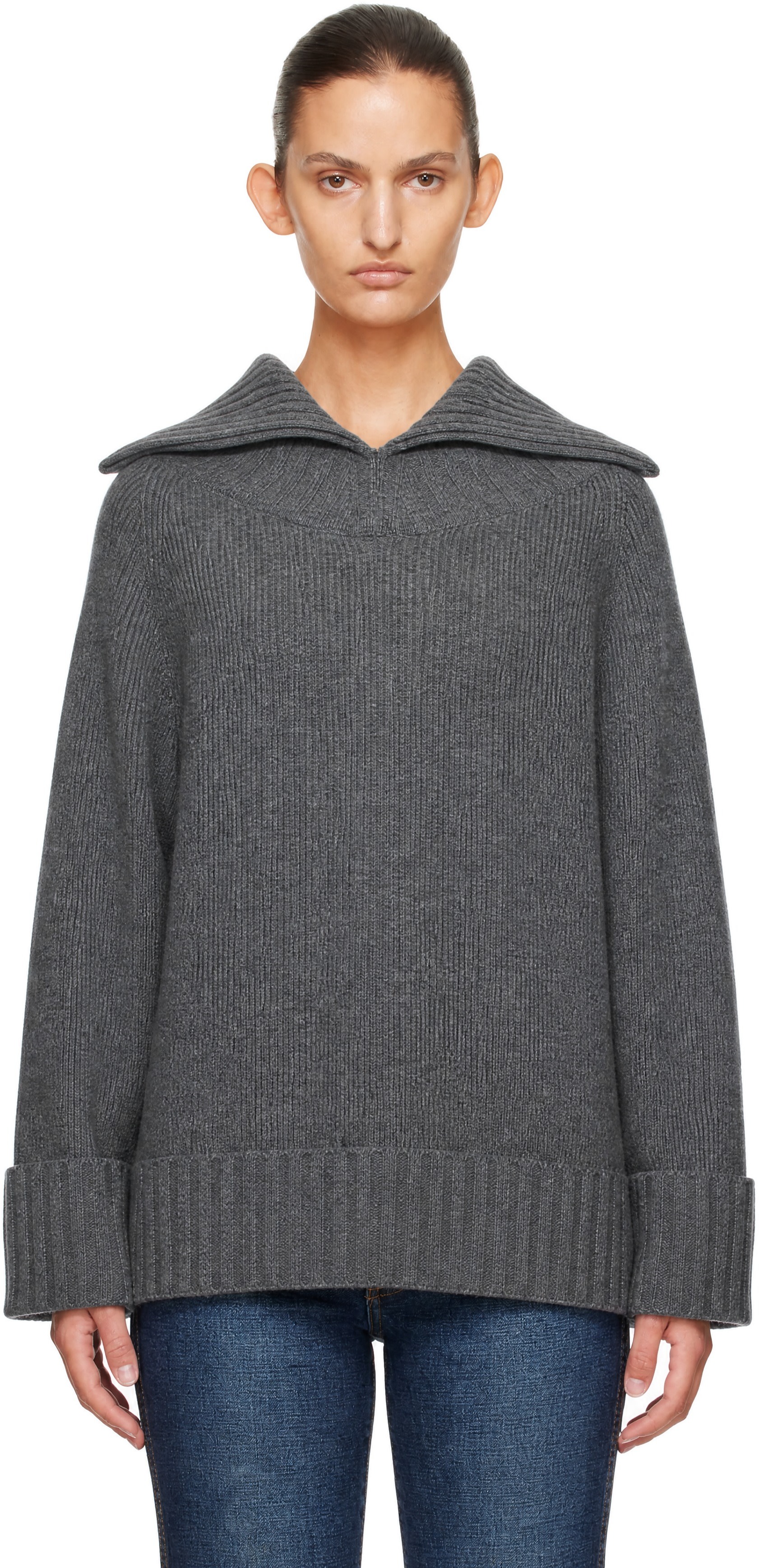 Victoria Beckham - Pull ample gris