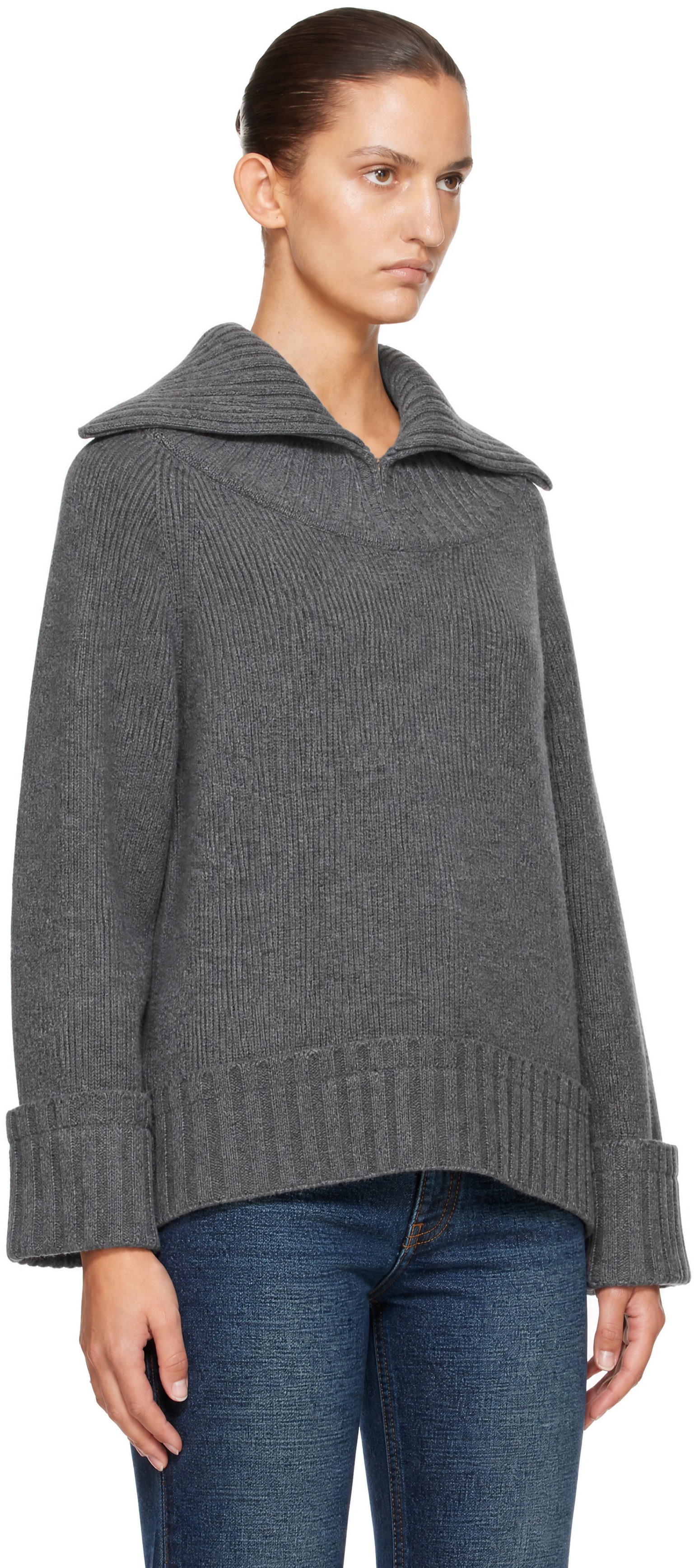 Victoria Beckham - Pull ample gris