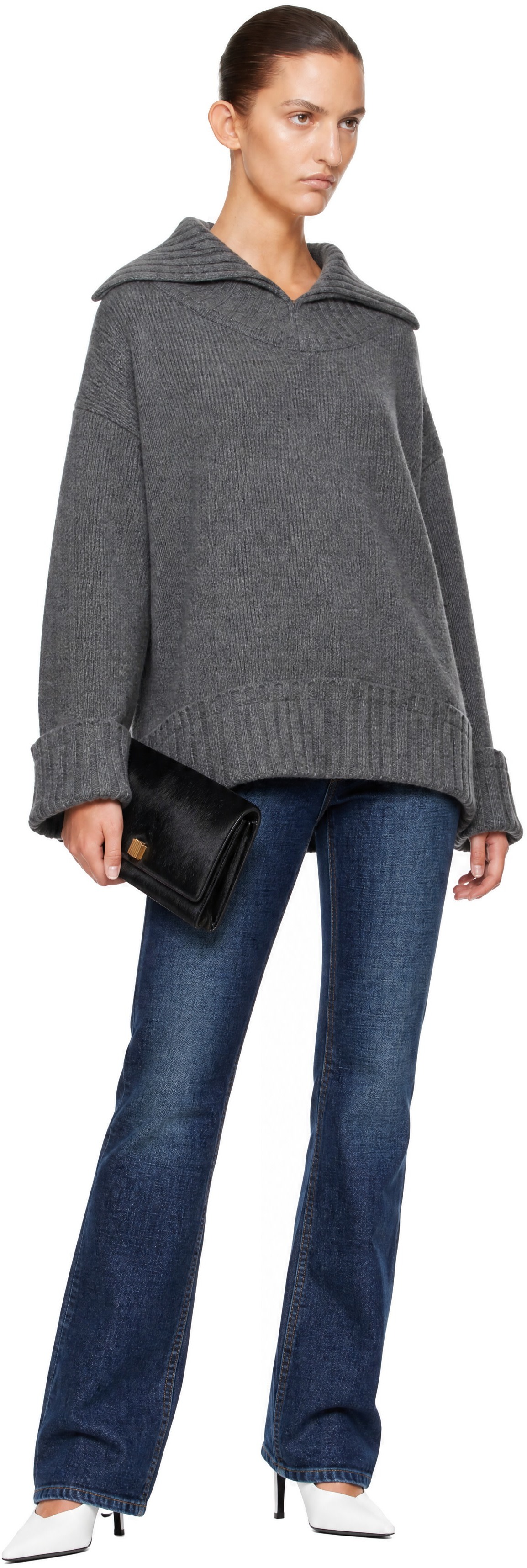 Victoria Beckham - Pull ample gris