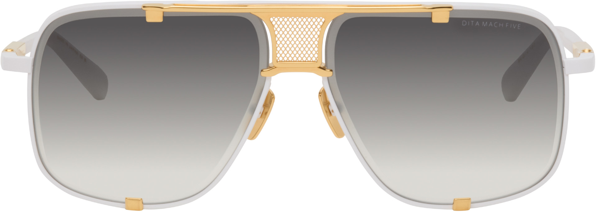 DITA - Lunettes de soleil Mach-Five blanc et doré