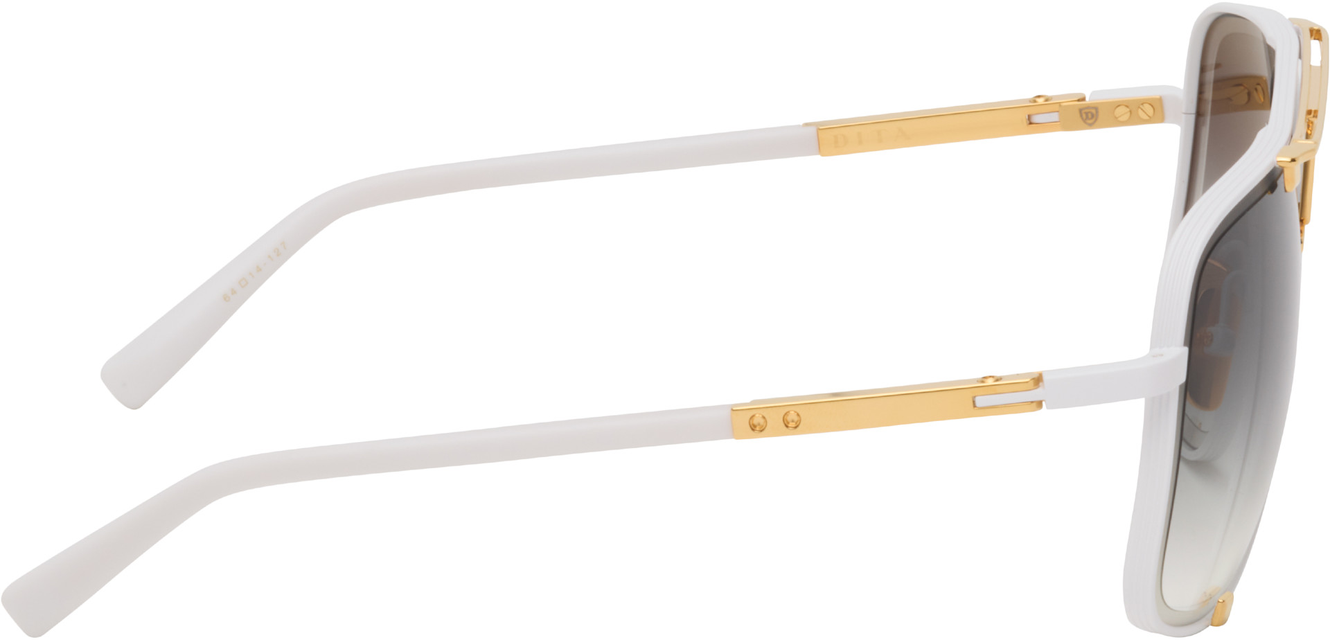 DITA - Lunettes de soleil Mach-Five blanc et doré